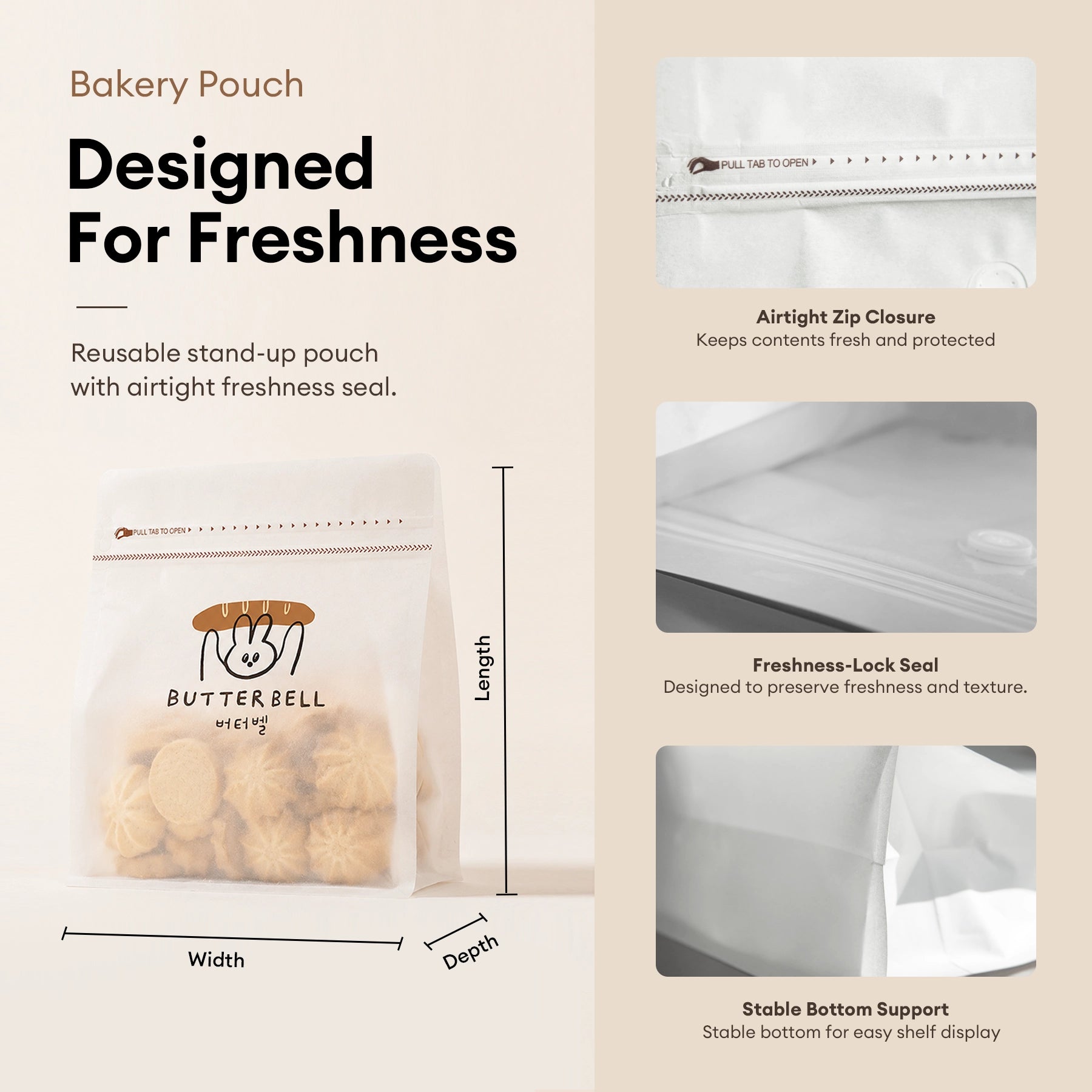 Tissue Paper Bakery Bag