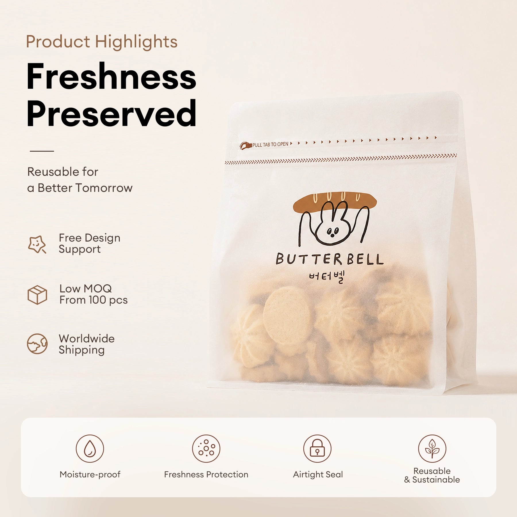 Tissue Paper Bakery Bag