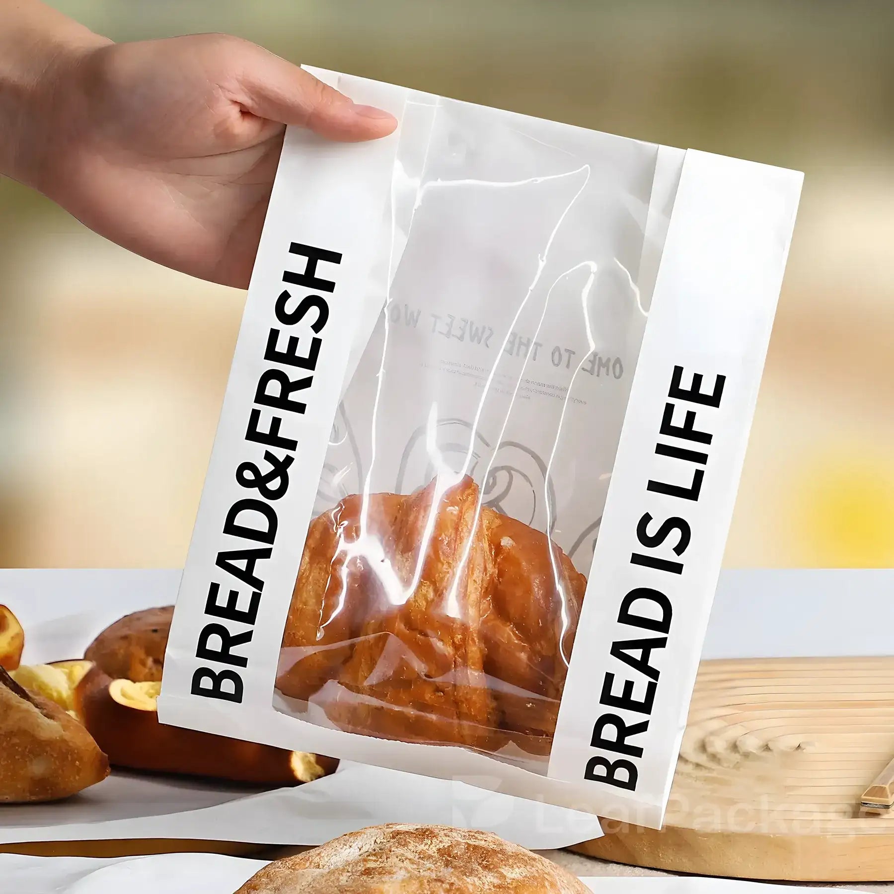 Kraft Bread Bags With Window