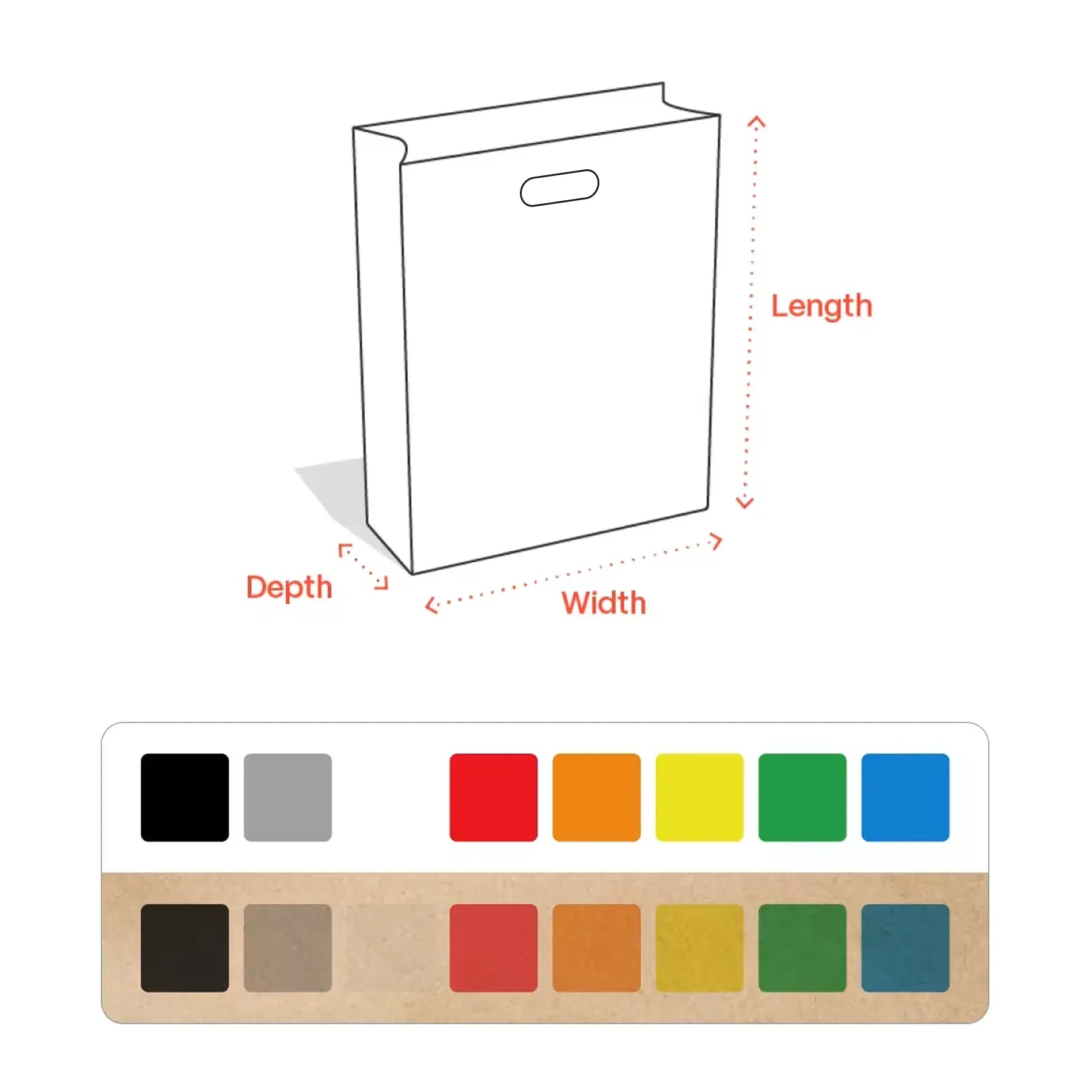 Kraft Die Cut Handle Food Bag