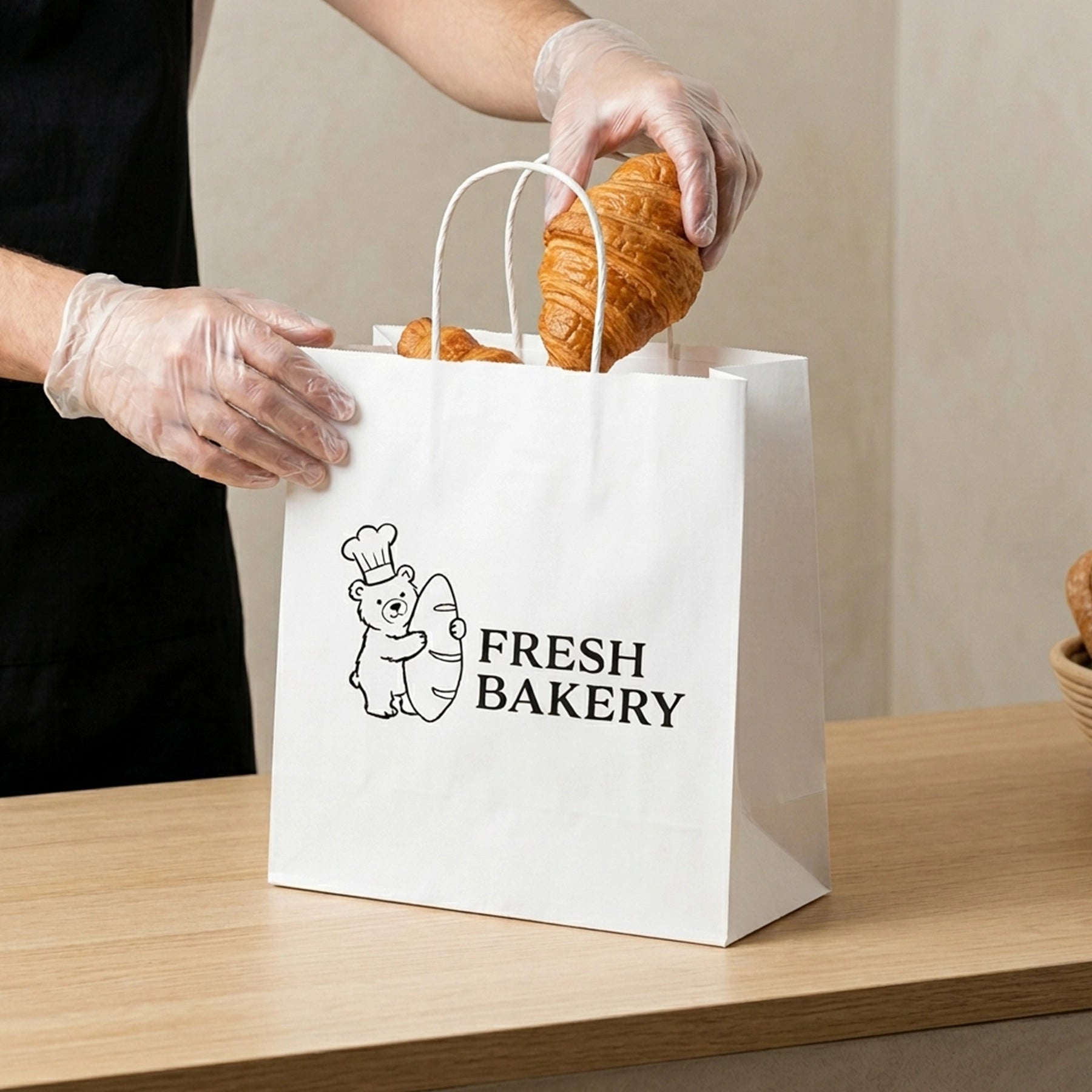 Twisted Handle Paper Bakery Bags