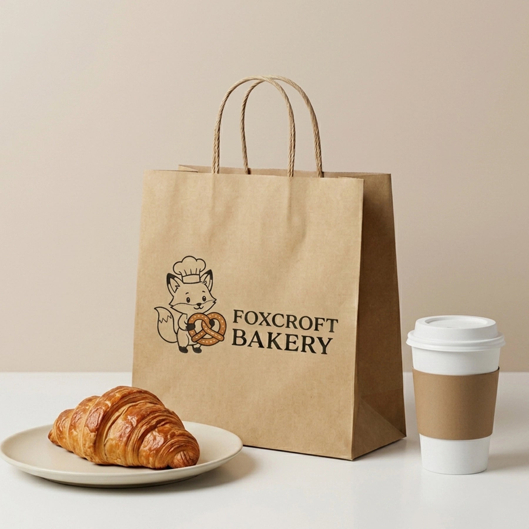 Twisted Handle Paper Bakery Bags