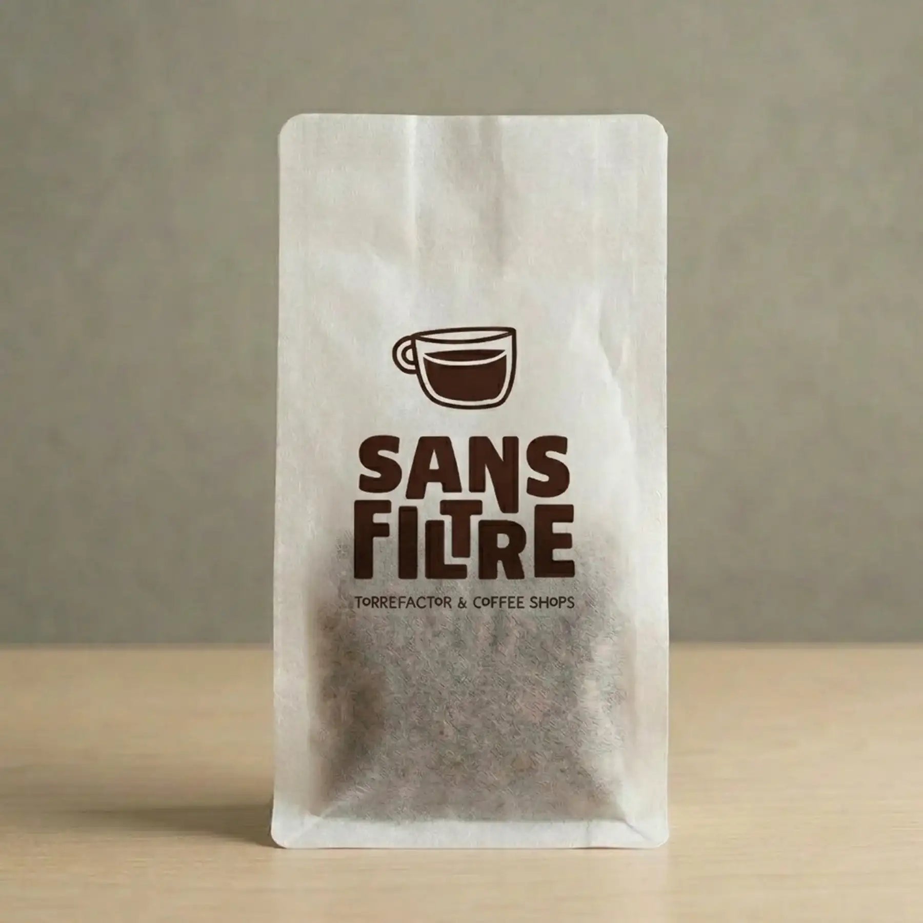 Vertical Tissue Paper Coffee Bag