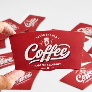 Printed Coffee Cup Sleeves
