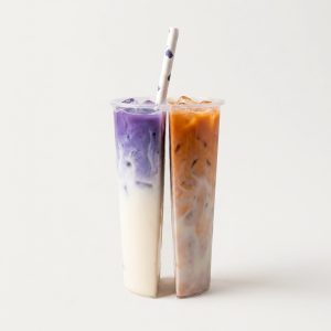 Clear Plastic Twin Share Cups for Cold Drinks