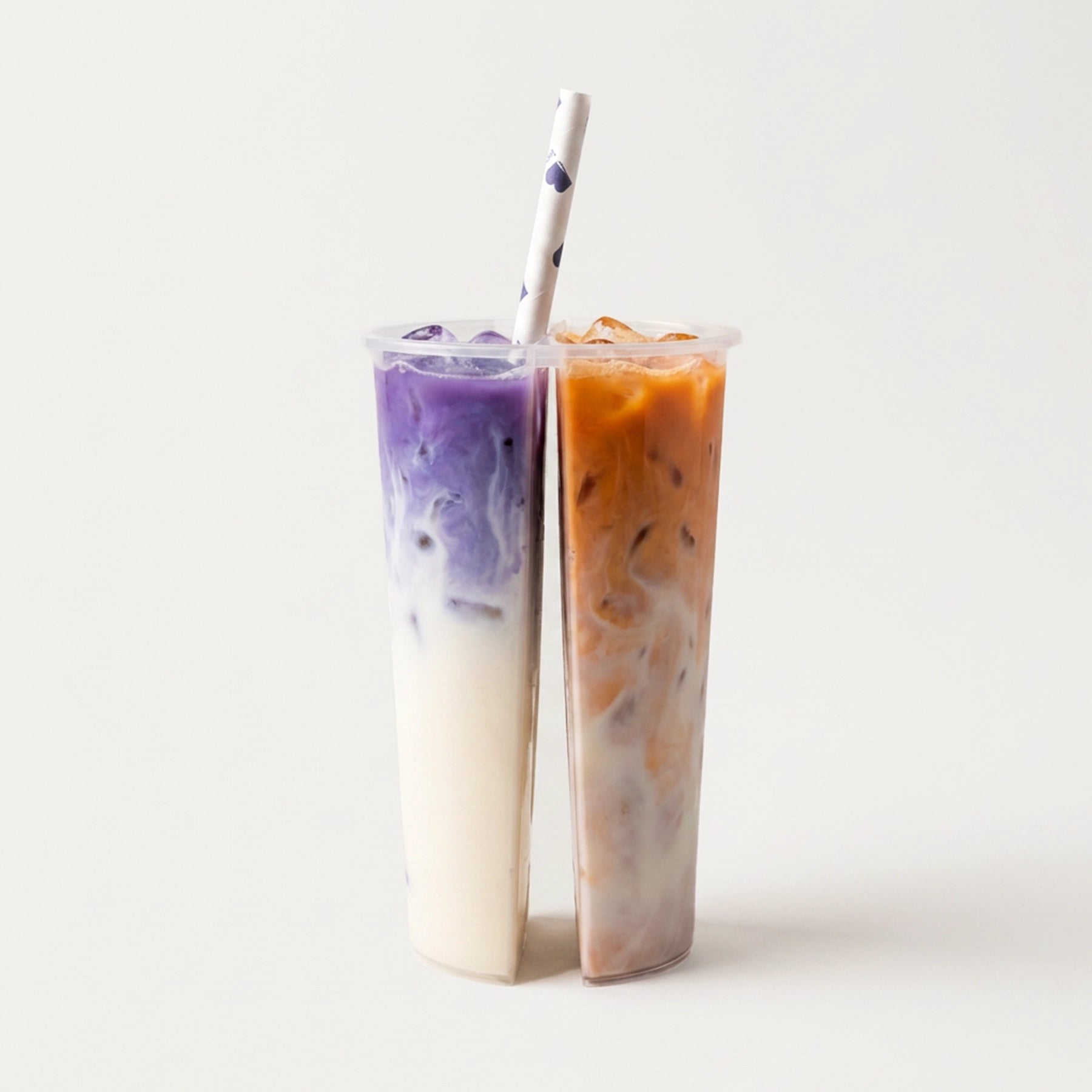 Clear Plastic Twin Share Cups for Cold Drinks