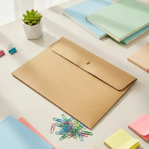 Custom Flat-Seal Washable Kraft Paper File Envelopes