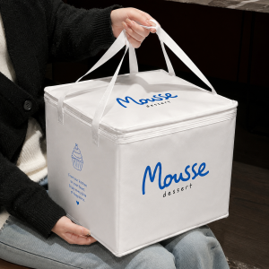 Square Insulated Cake Takeout Tote Bag