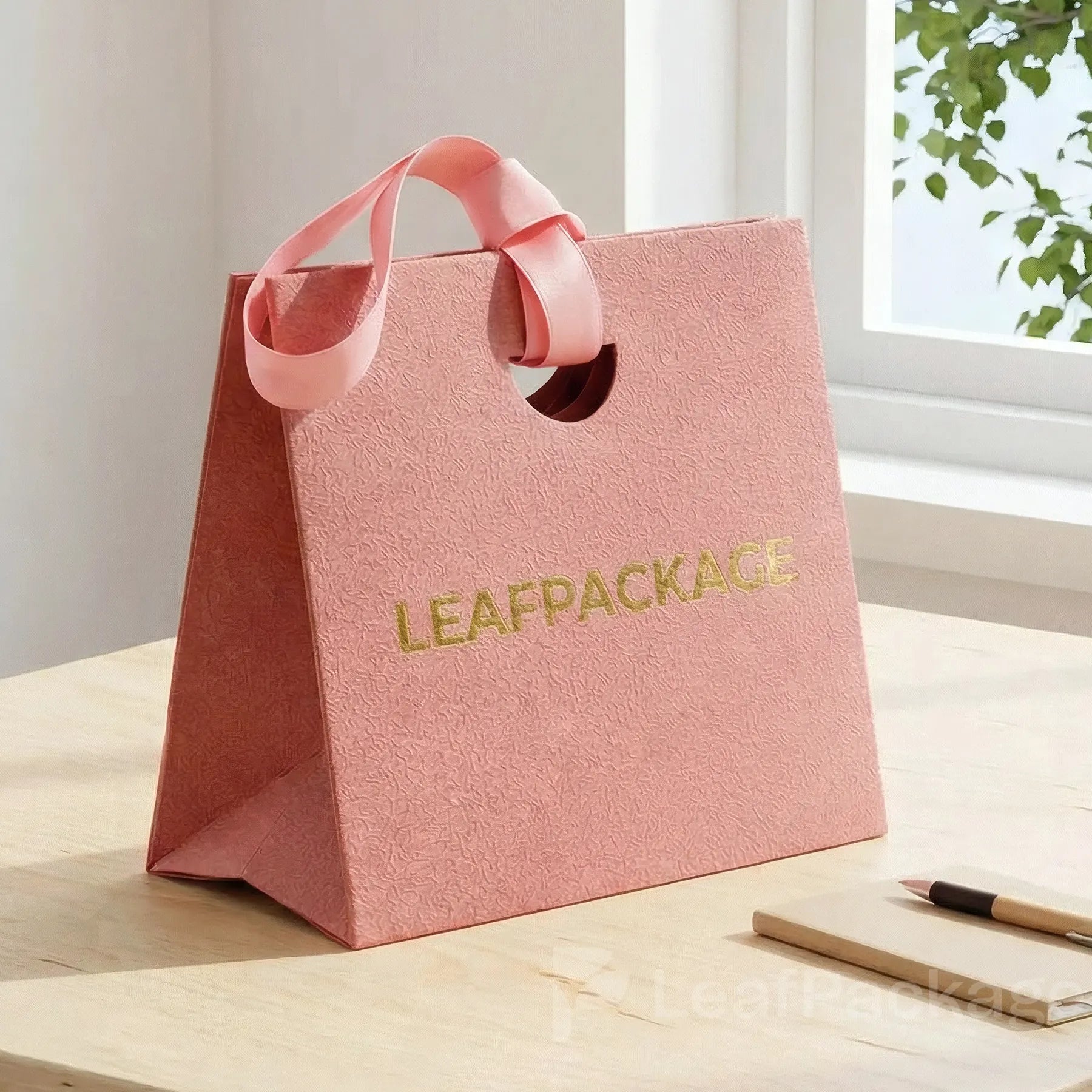 Printed Ribbon Handle Gift Bags