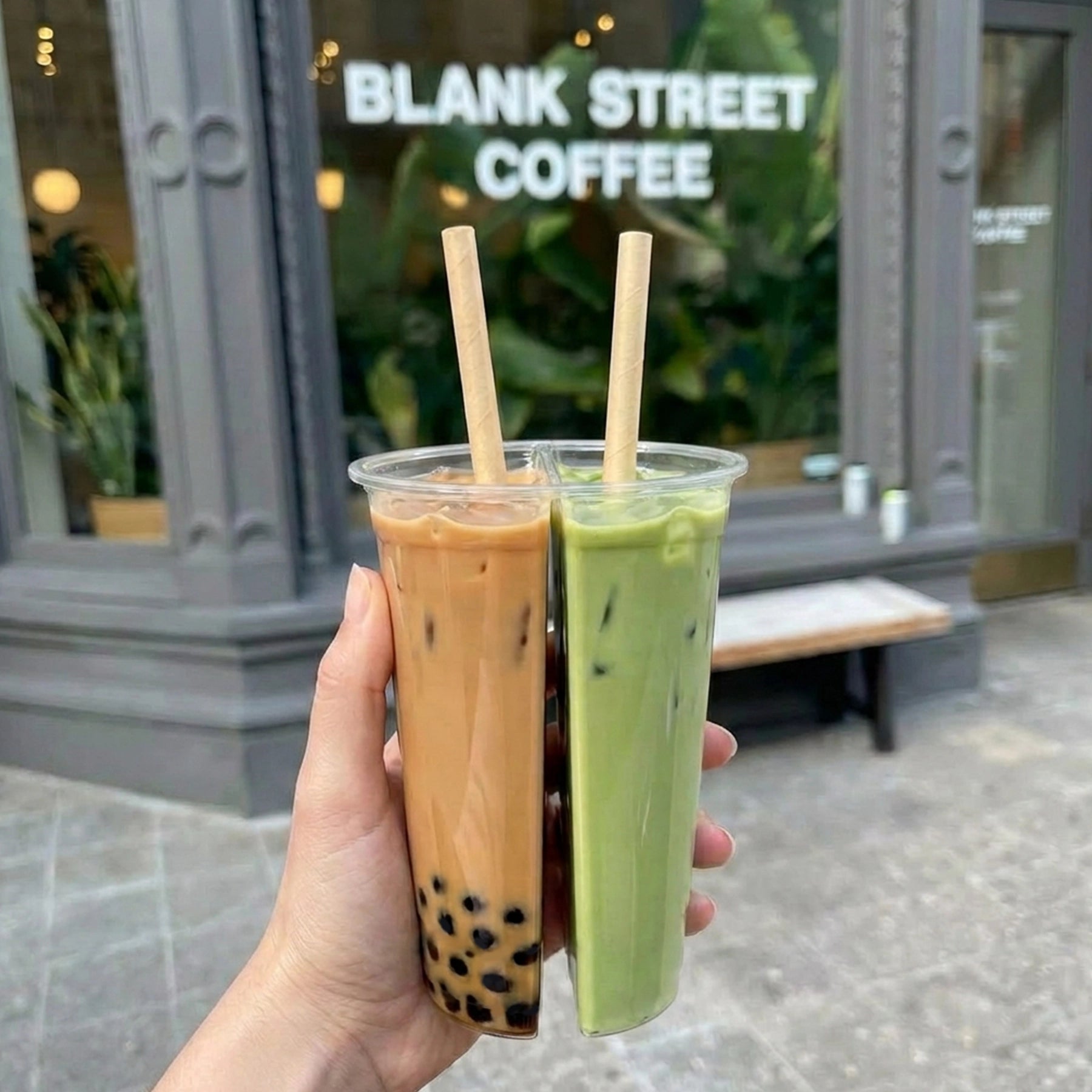 Clear Plastic Twin Share Cups for Cold Drinks
