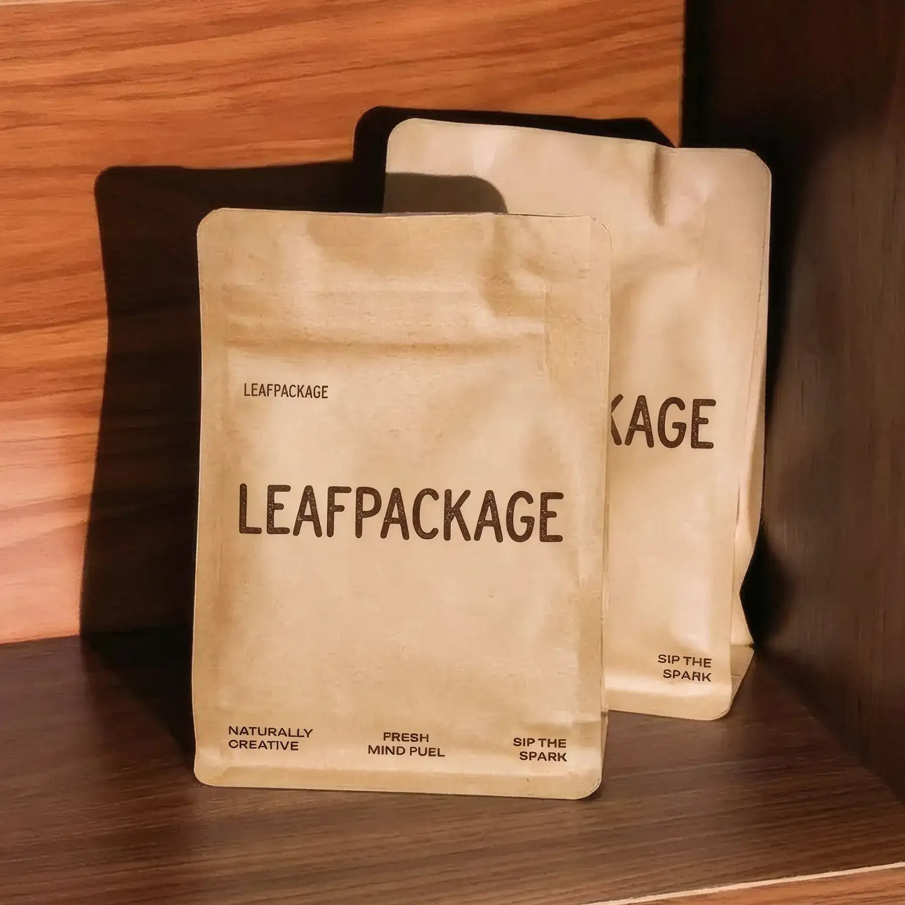 Vertical Kraft Paper Coffee Bags