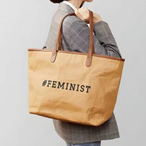 Washable Kraft Paper Tote Bag