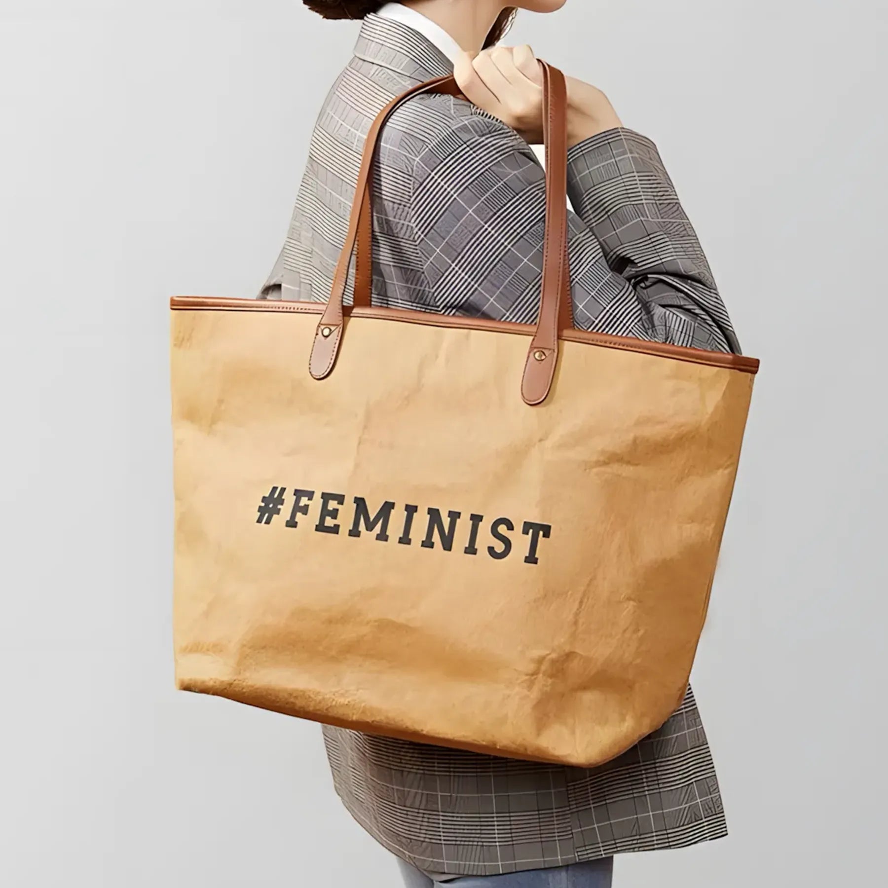 Washable Kraft Paper Tote Bag