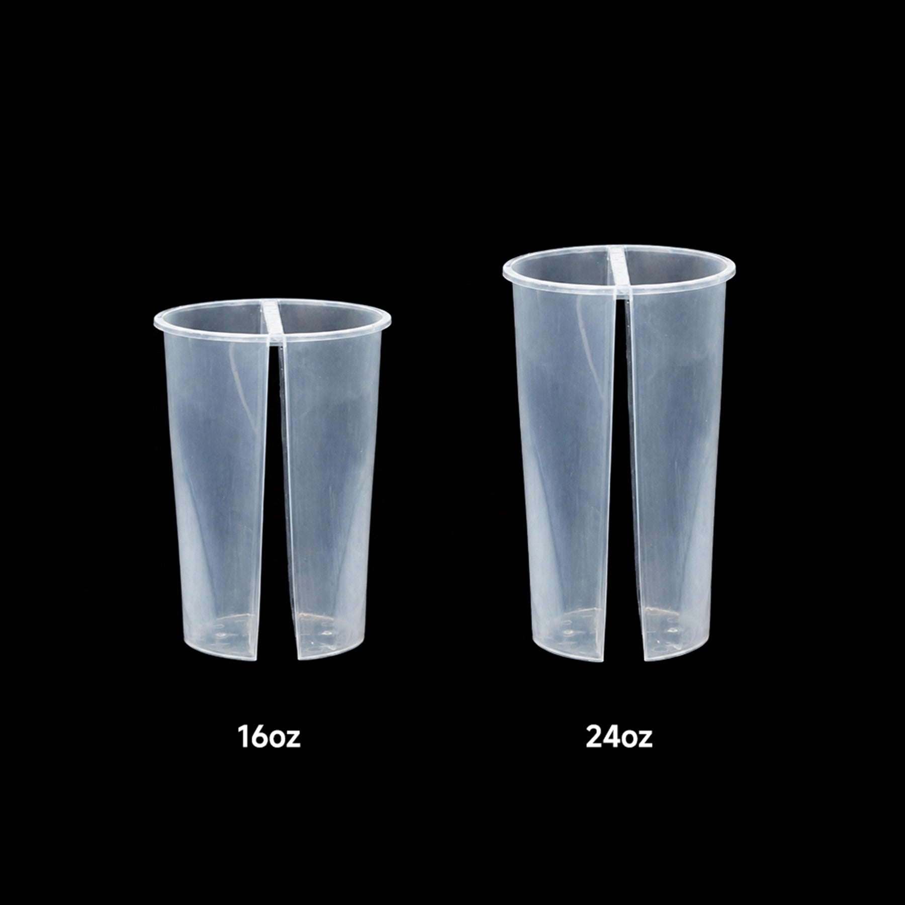 Clear Plastic Twin Share Cups for Cold Drinks