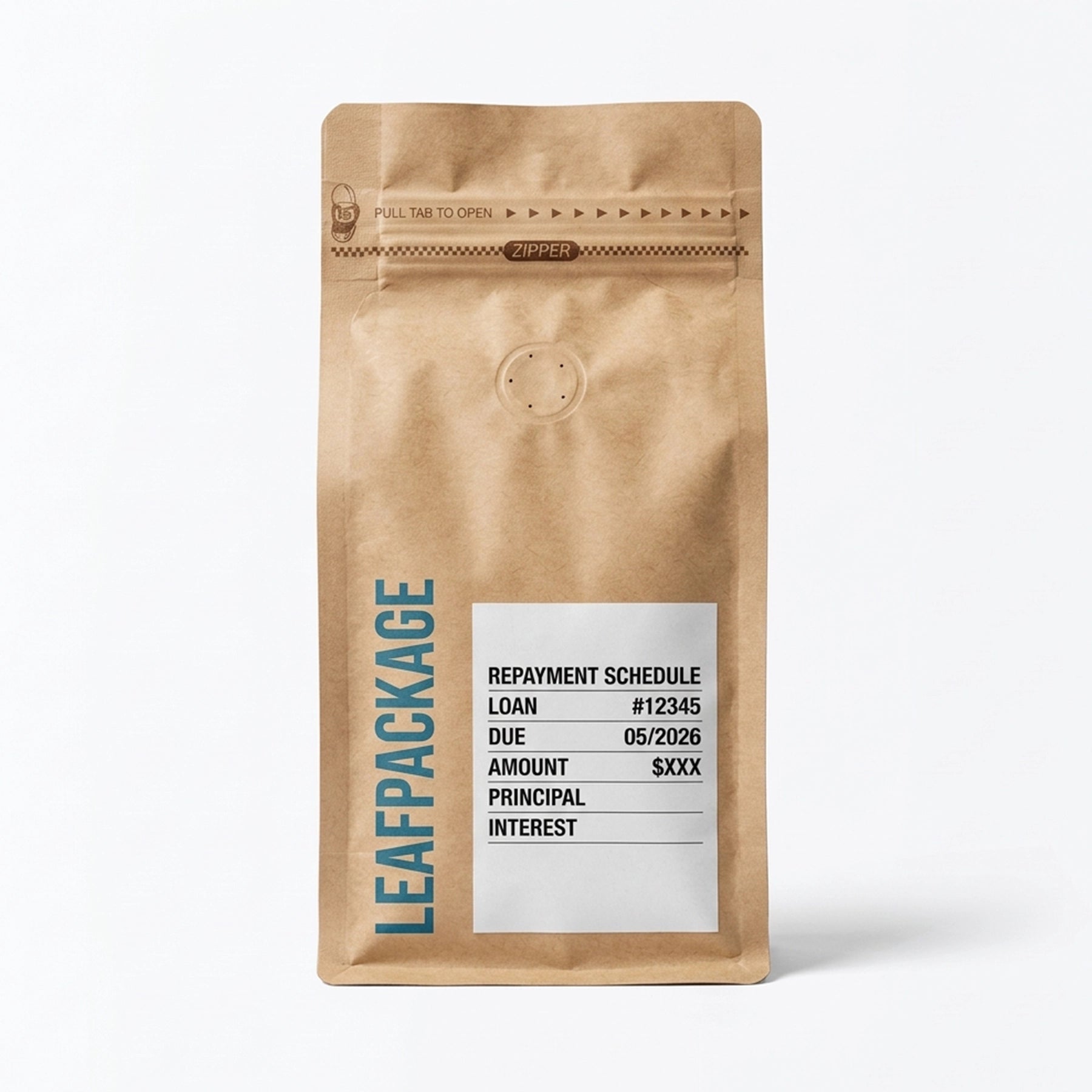 Vertical Kraft Paper Coffee Bags