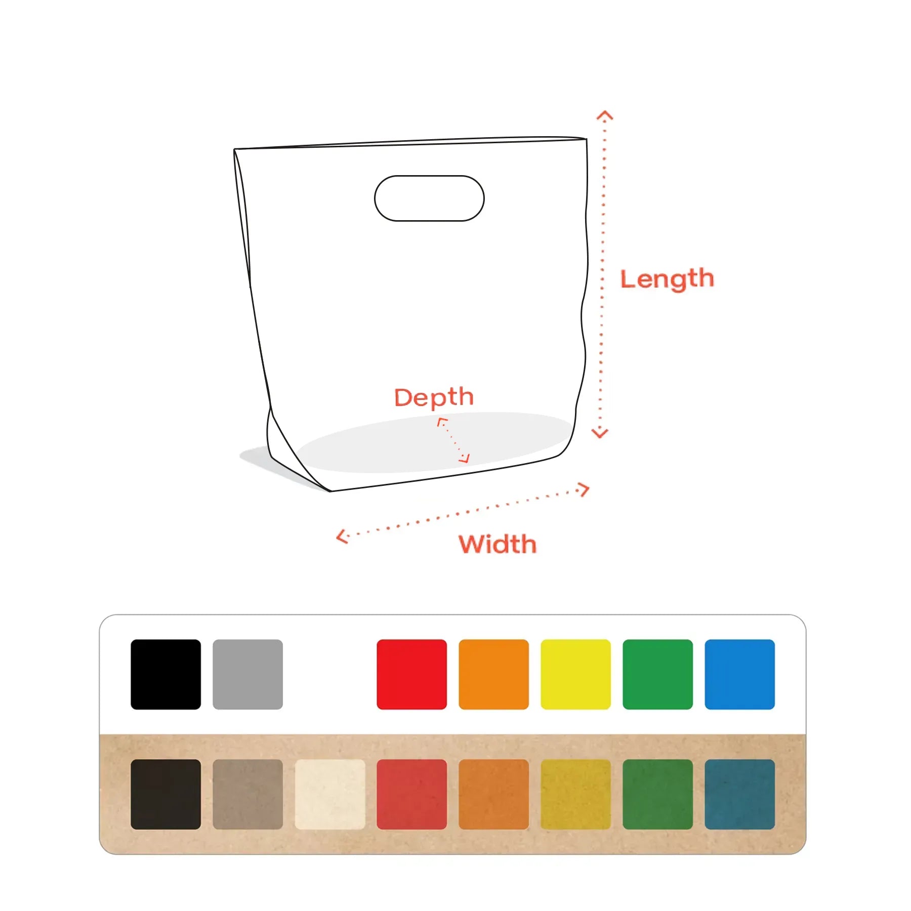 Washable and Durable Kraft Paper Die-cut Handle Tote Bag