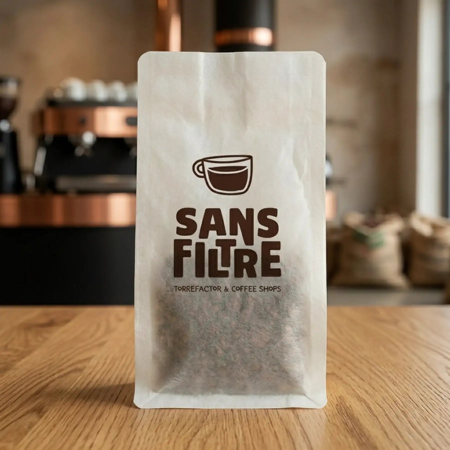 Vertical Tissue Paper Coffee Bag