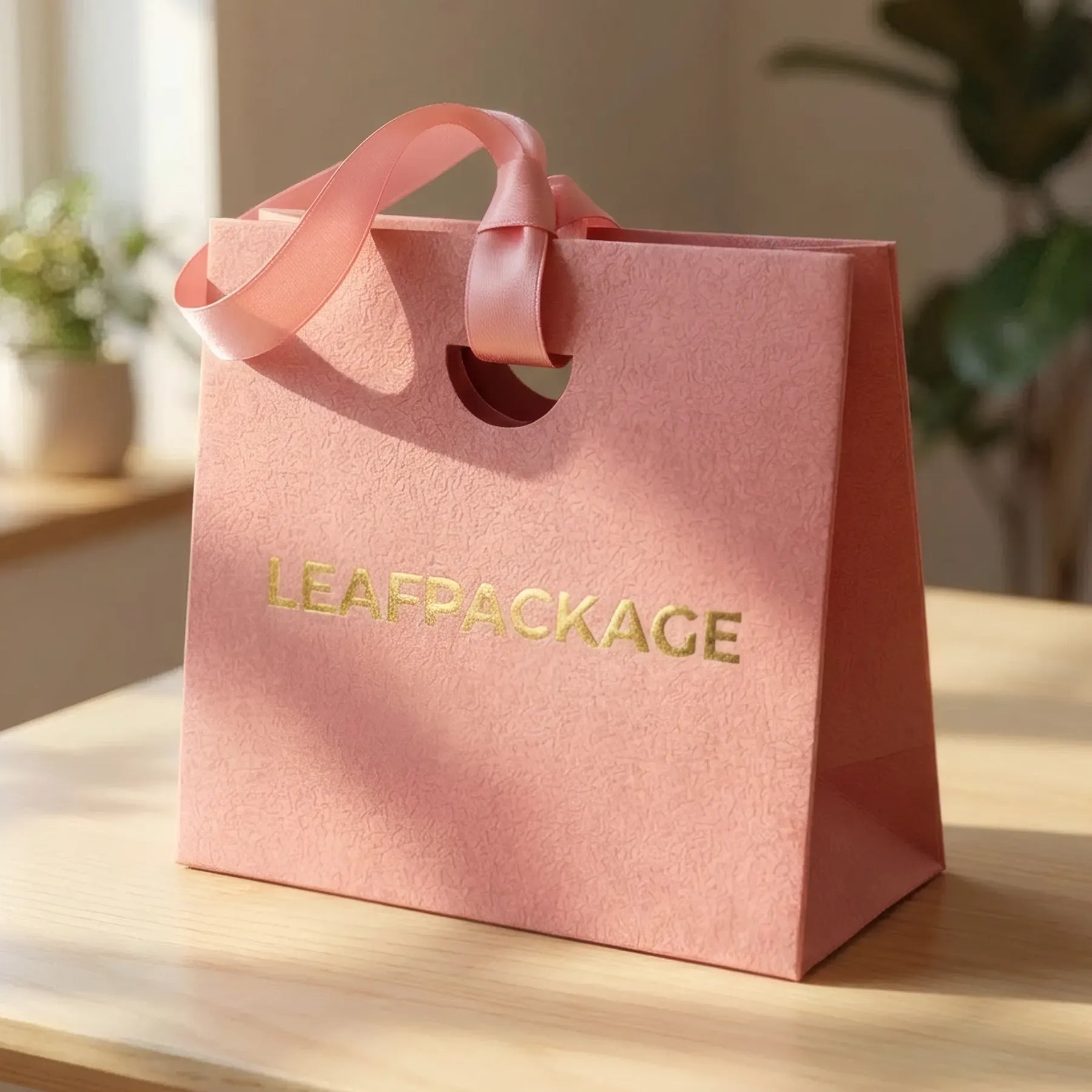 Printed Ribbon Handle Gift Bags