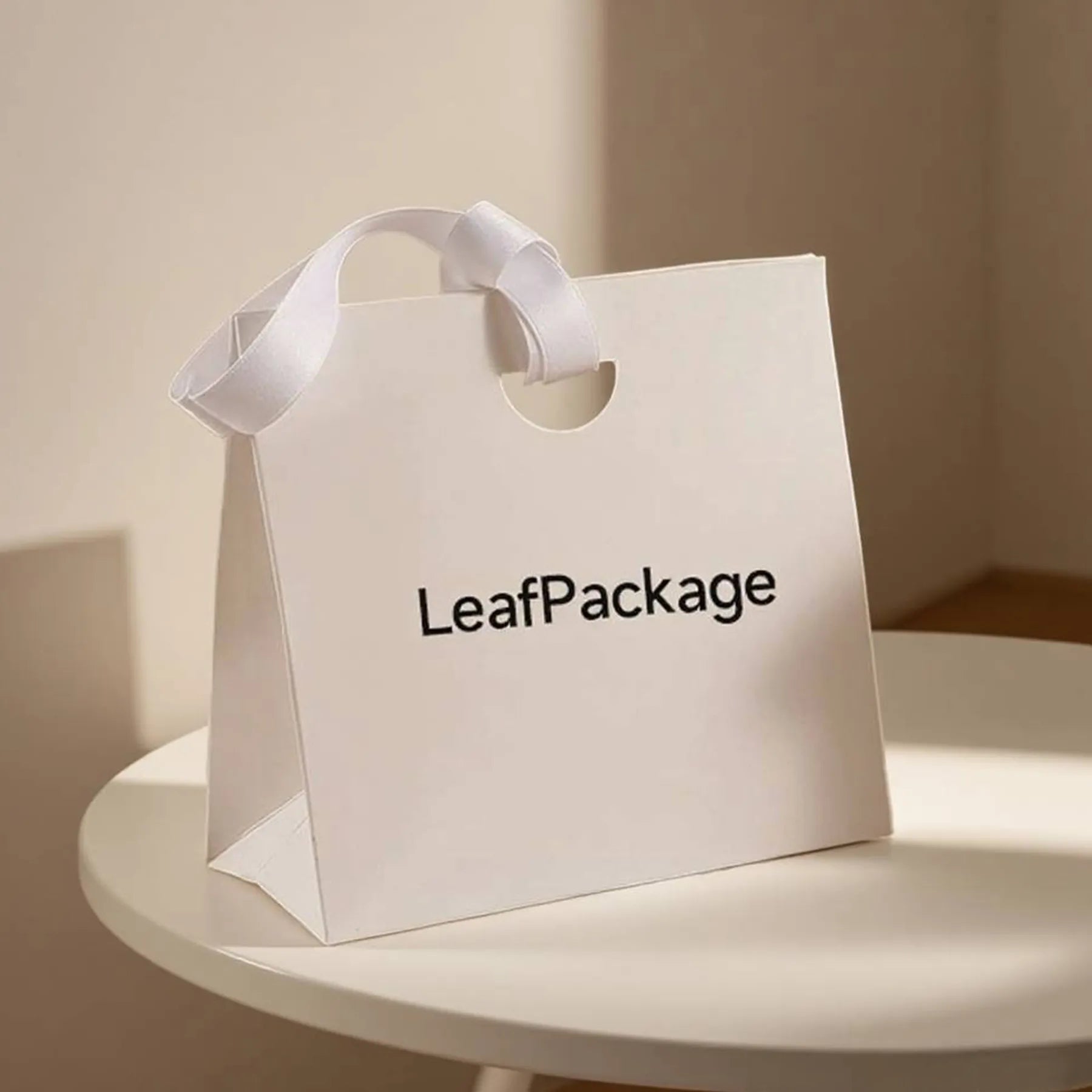 Printed Ribbon Handle Gift Bag