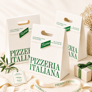 Handleless Paper Gift Bags with Die-Cut Handle