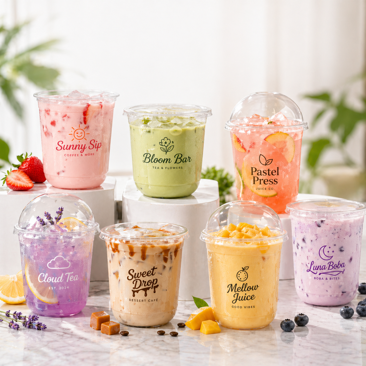 Recyclable U-Shaped Cups with Logo