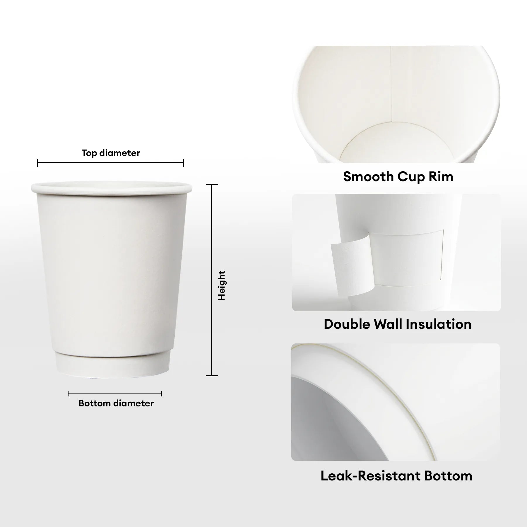 8oz Double Wall Paper Coffee Cups