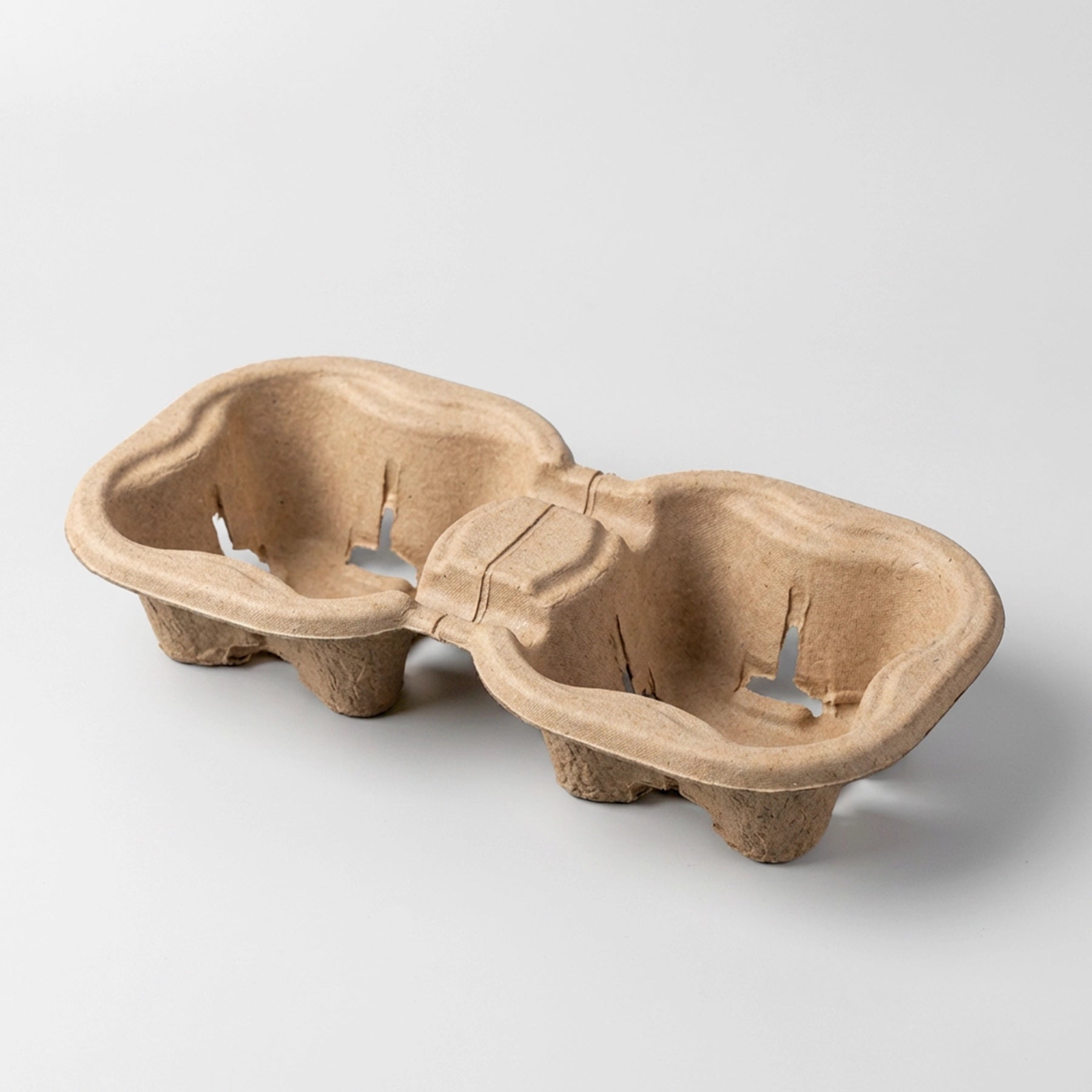 Small Batch Tearable Molded Pulp 2 Cup Holder