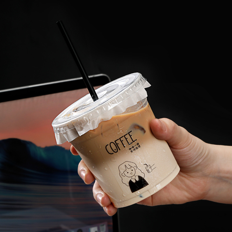 Custom Printed Straight-Sided PET Bubble Tea Cup