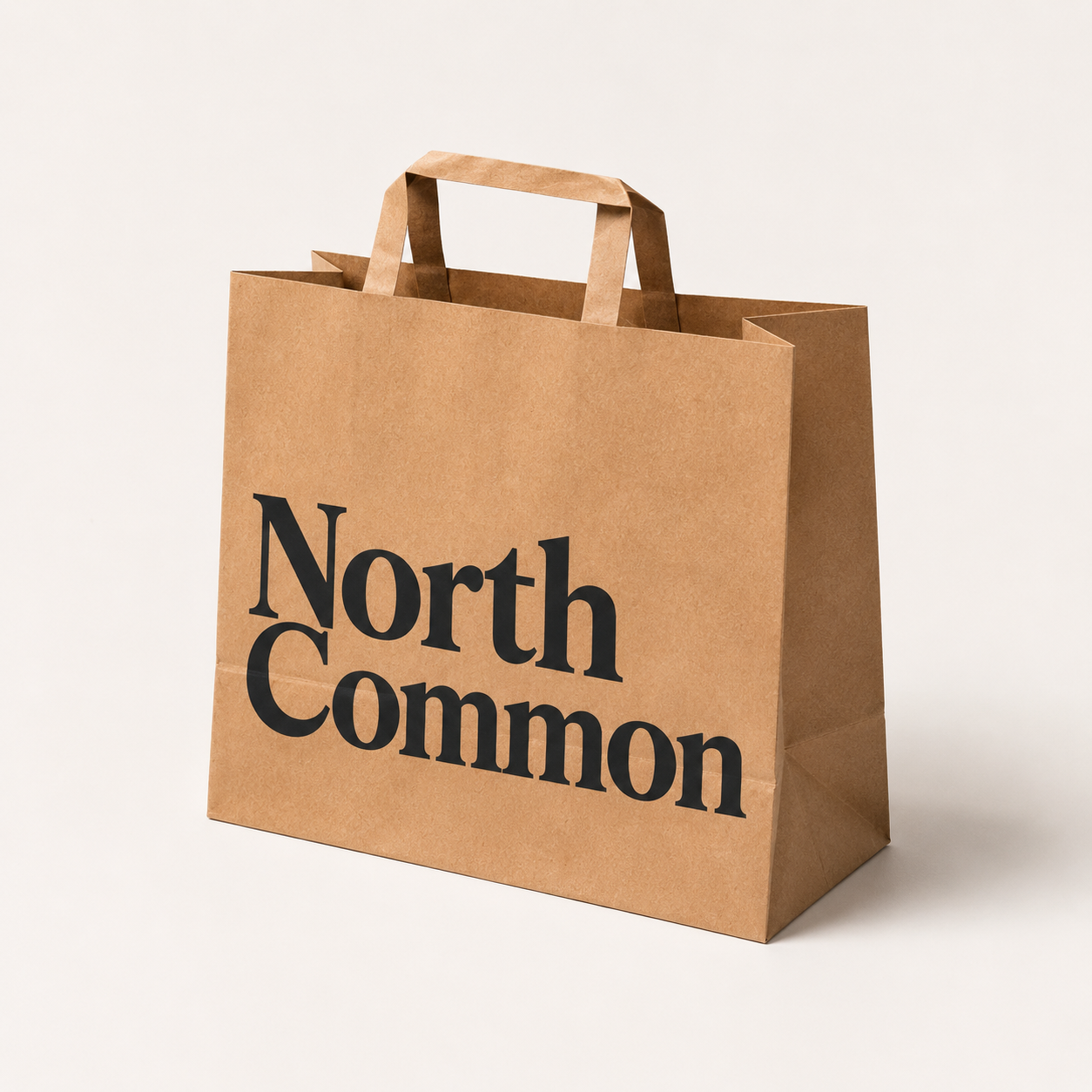 Flat Handle Kraft Takeout Bags