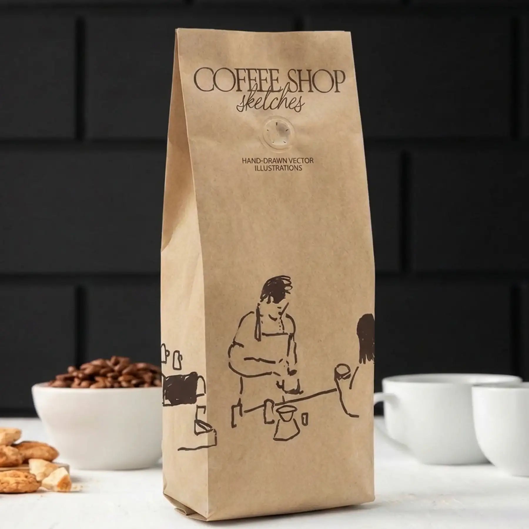 Kraft Paper Gusseted Bag
