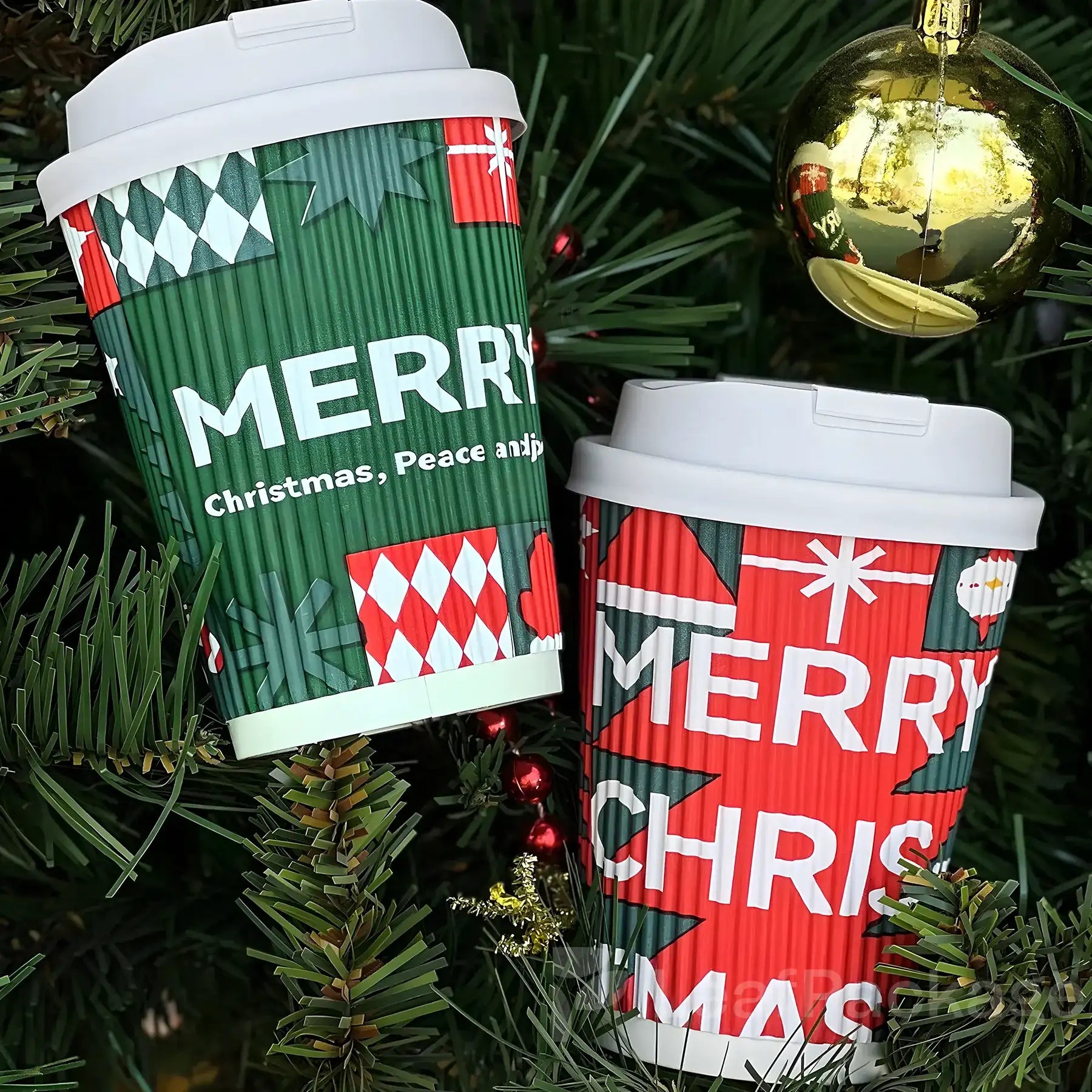 Branded Corrugated Paper Coffee Cups