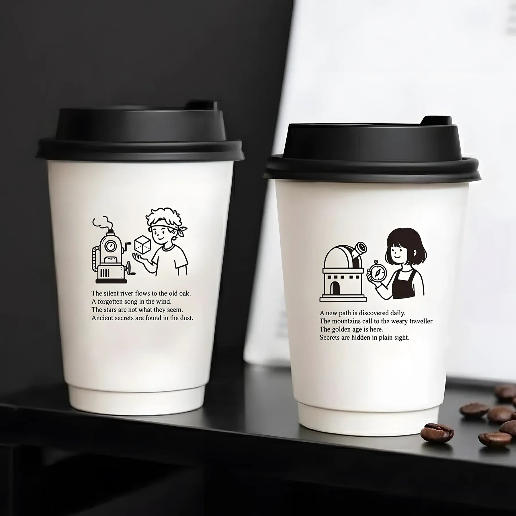 10oz Double Wall Paper Coffee Cups