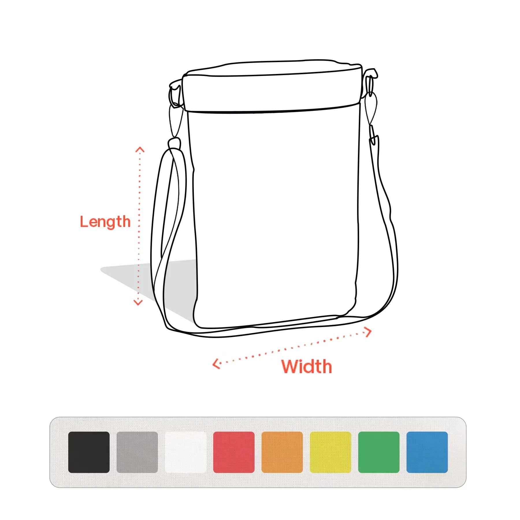 Long Tyvek Crossbody Bag