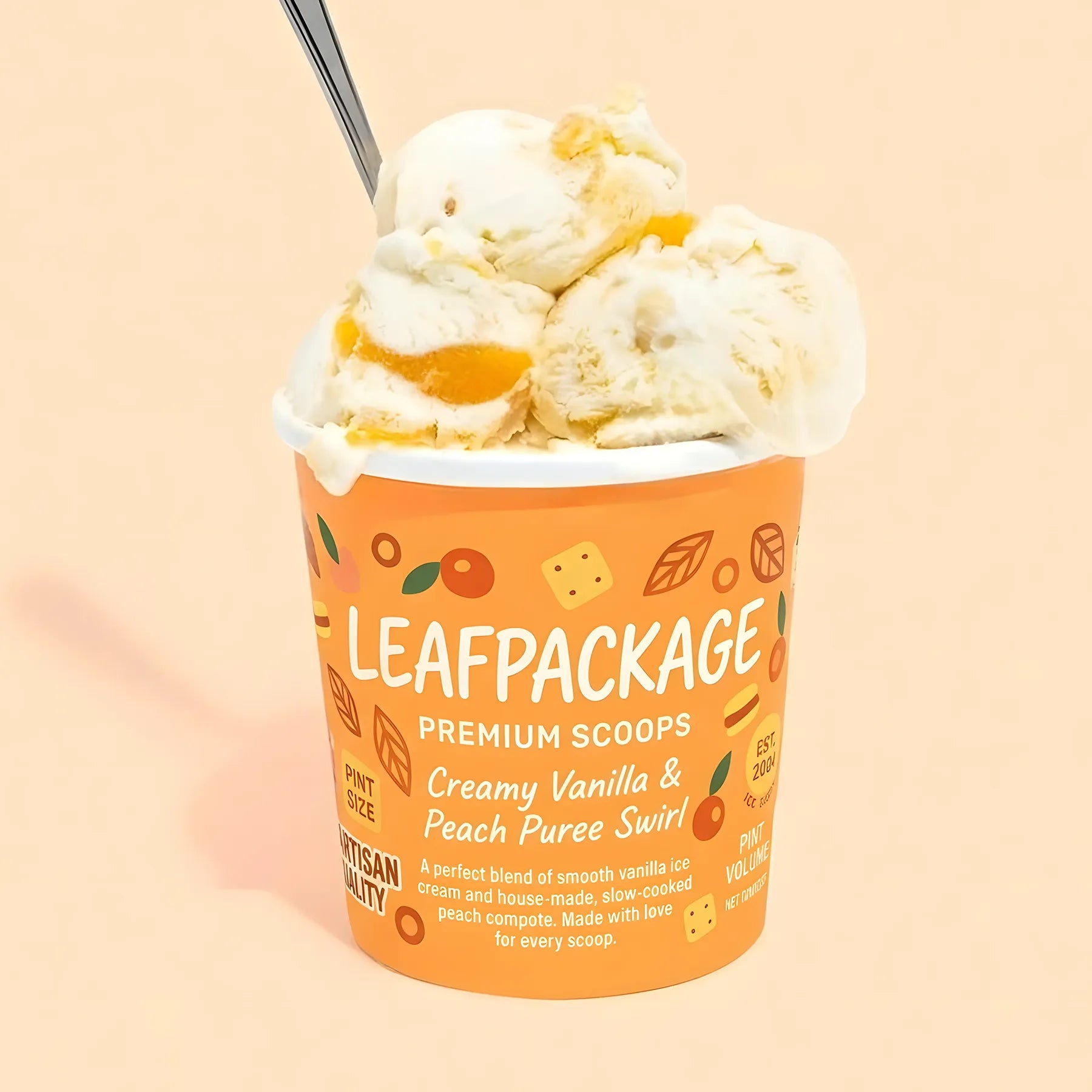 16oz Large Paper Ice Cream Cups for Sharing Desserts