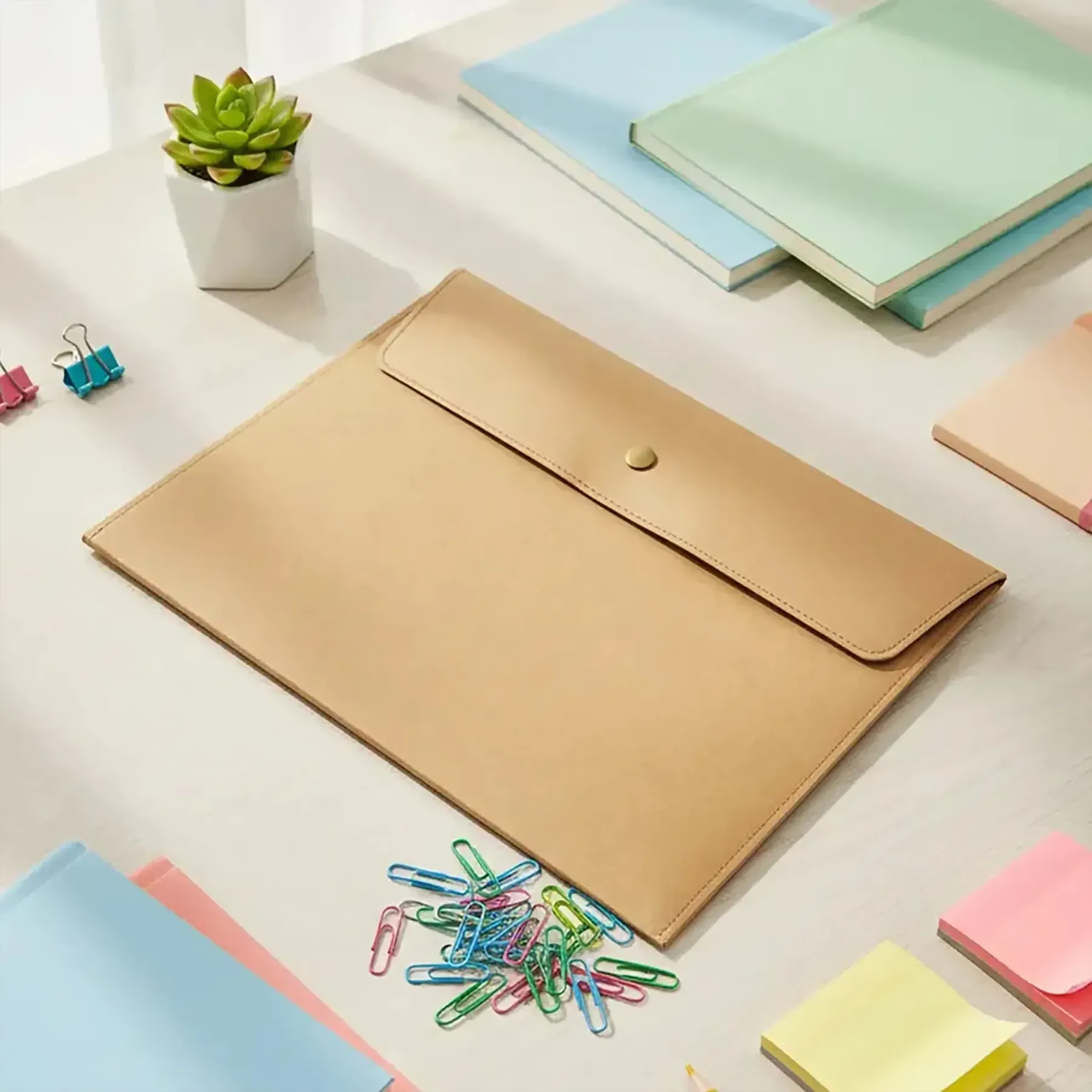 Flat-Seal Washable Kraft Paper File Envelopes