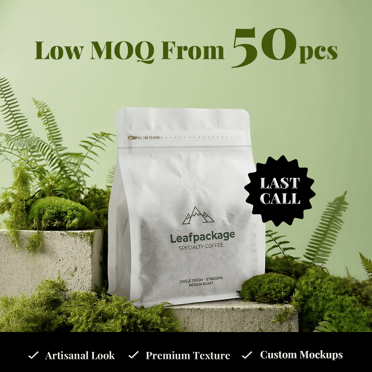 Tissue Paper Coffee Bag with Low-MOQ Trial Orders