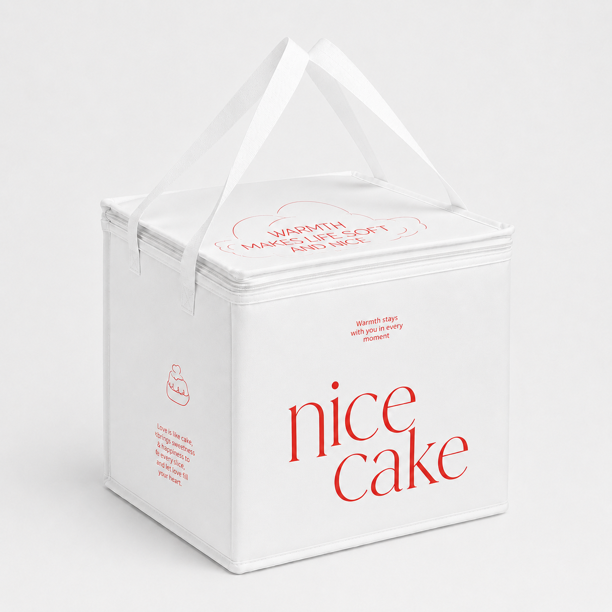 Square Insulated Cake Takeout Tote Bag