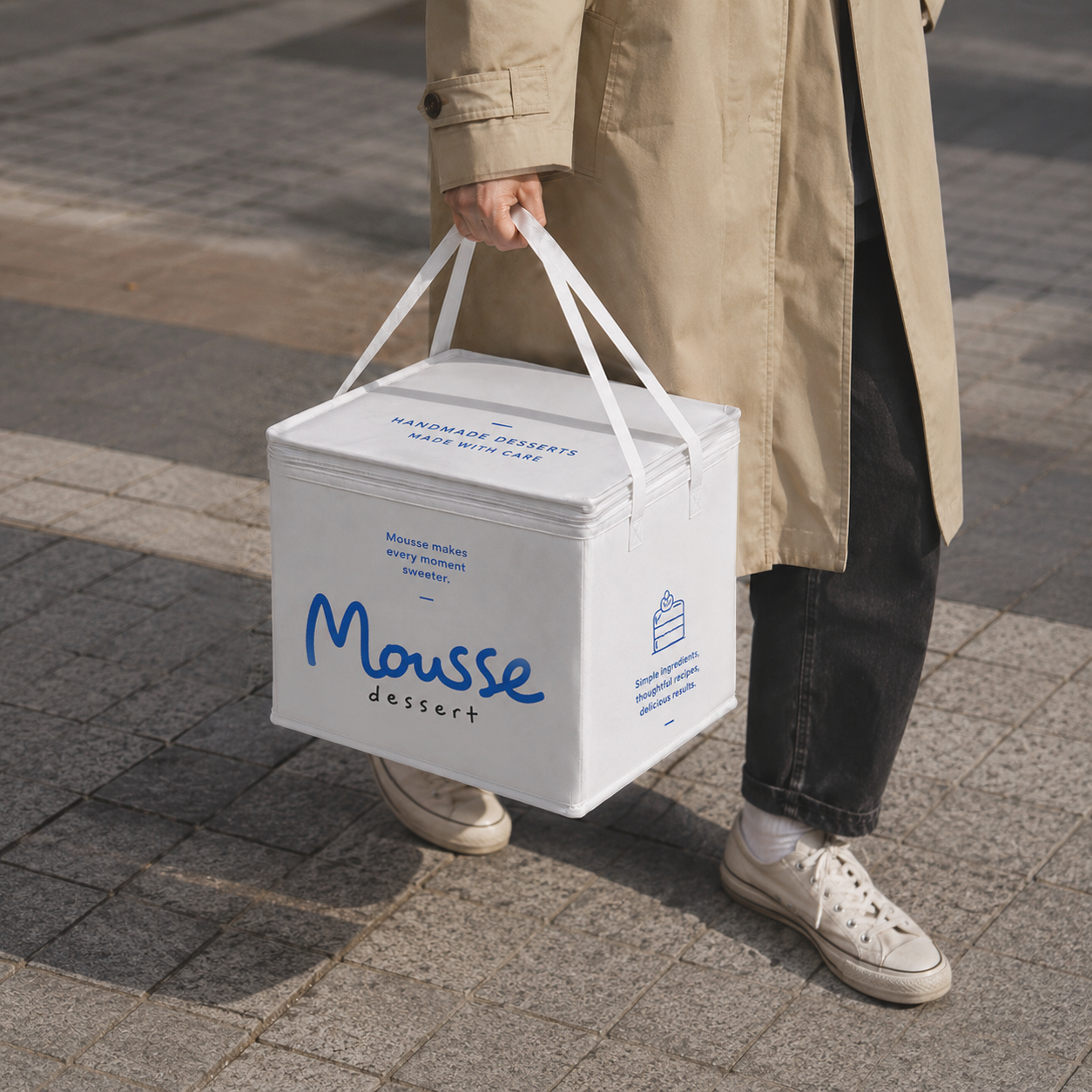 Square Insulated Cake Takeout Tote Bag