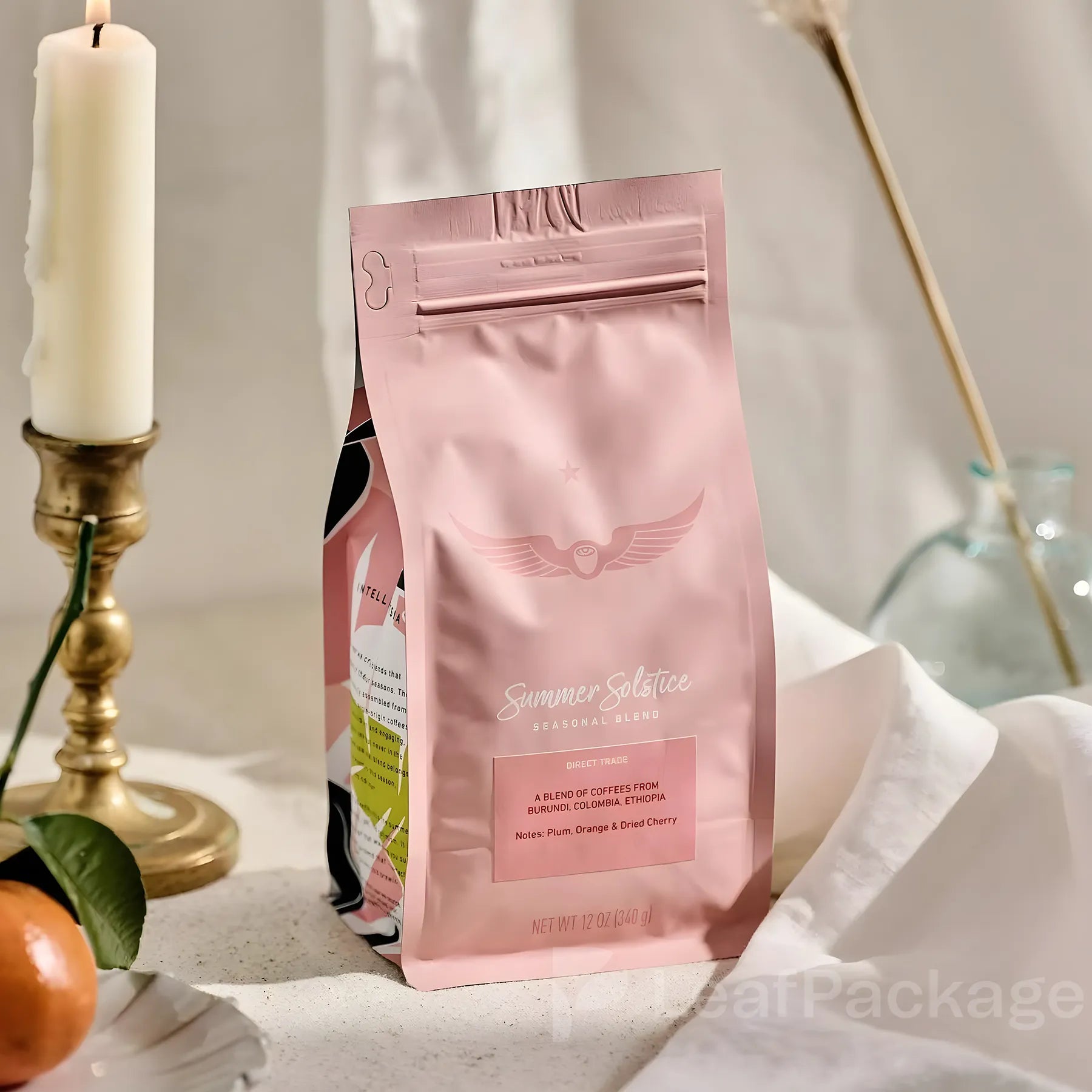 Zipper Flat Bottom Coffee Bag