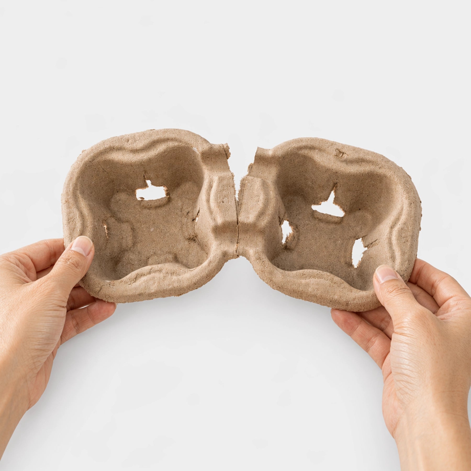 Small Batch Tearable Molded Pulp 2 Cup Holder