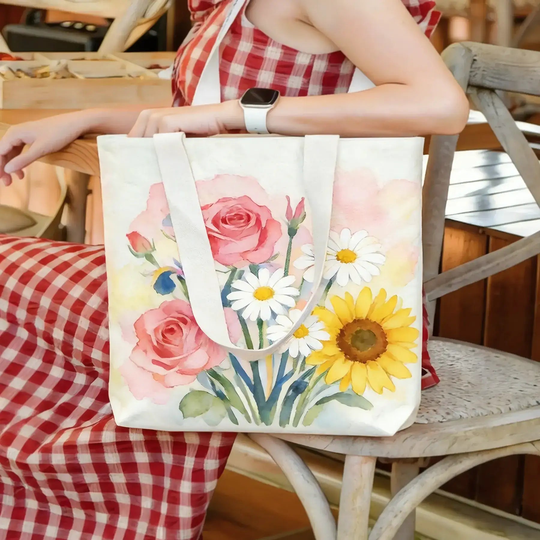 Vertical Tyvek Tote Bag