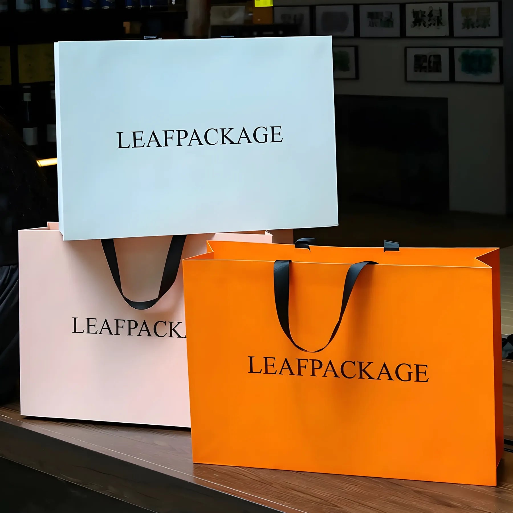 Luxury Paper Shopping Bags with Handles