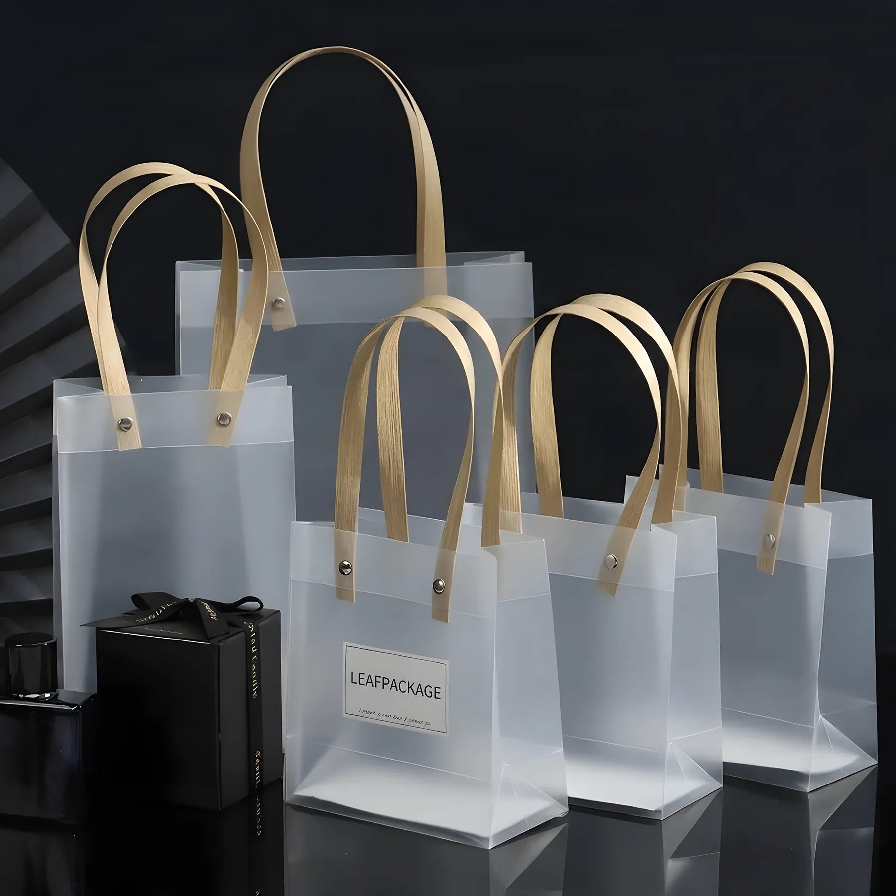 Frosted Plastic Gift Bag