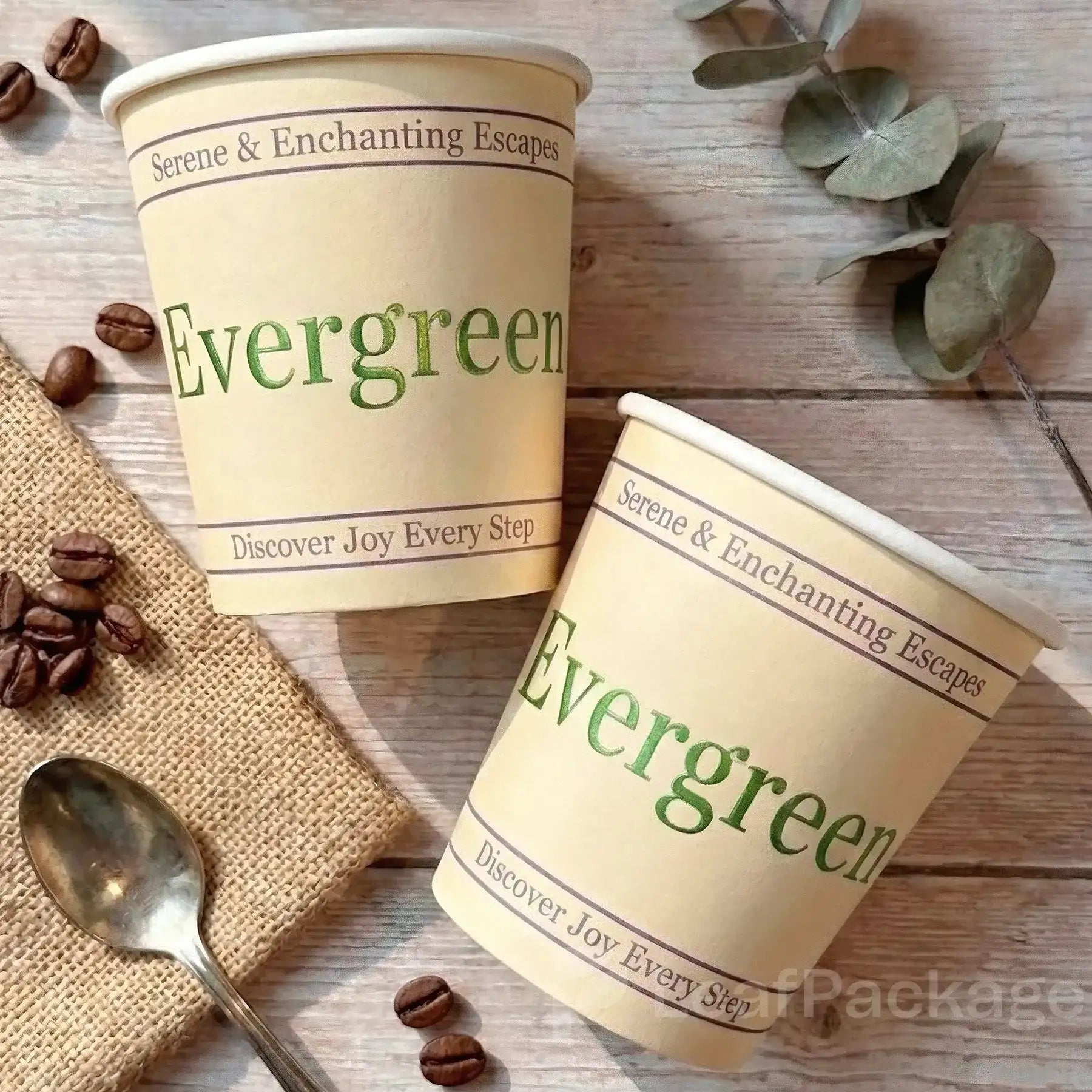 Foil Stamped Paper Coffee Cup