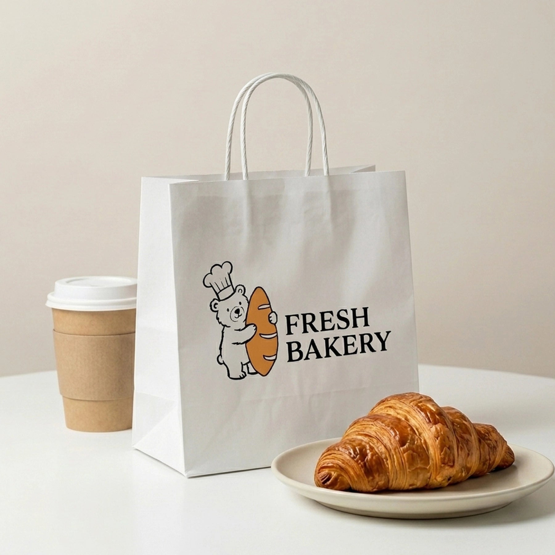 Paper Bakery Bags With Logo