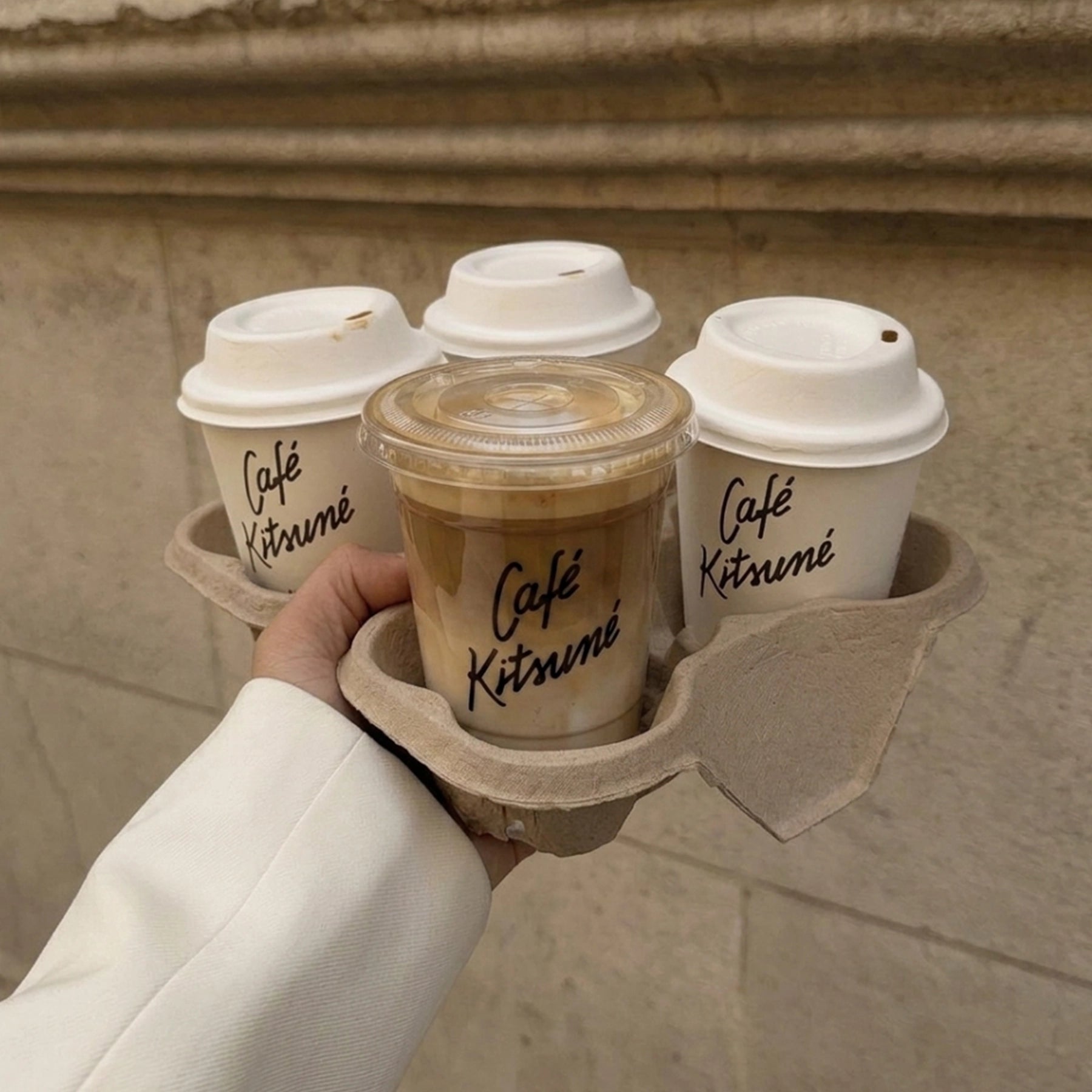 Small Batch Tearable Molded Pulp 4 Cup Holder