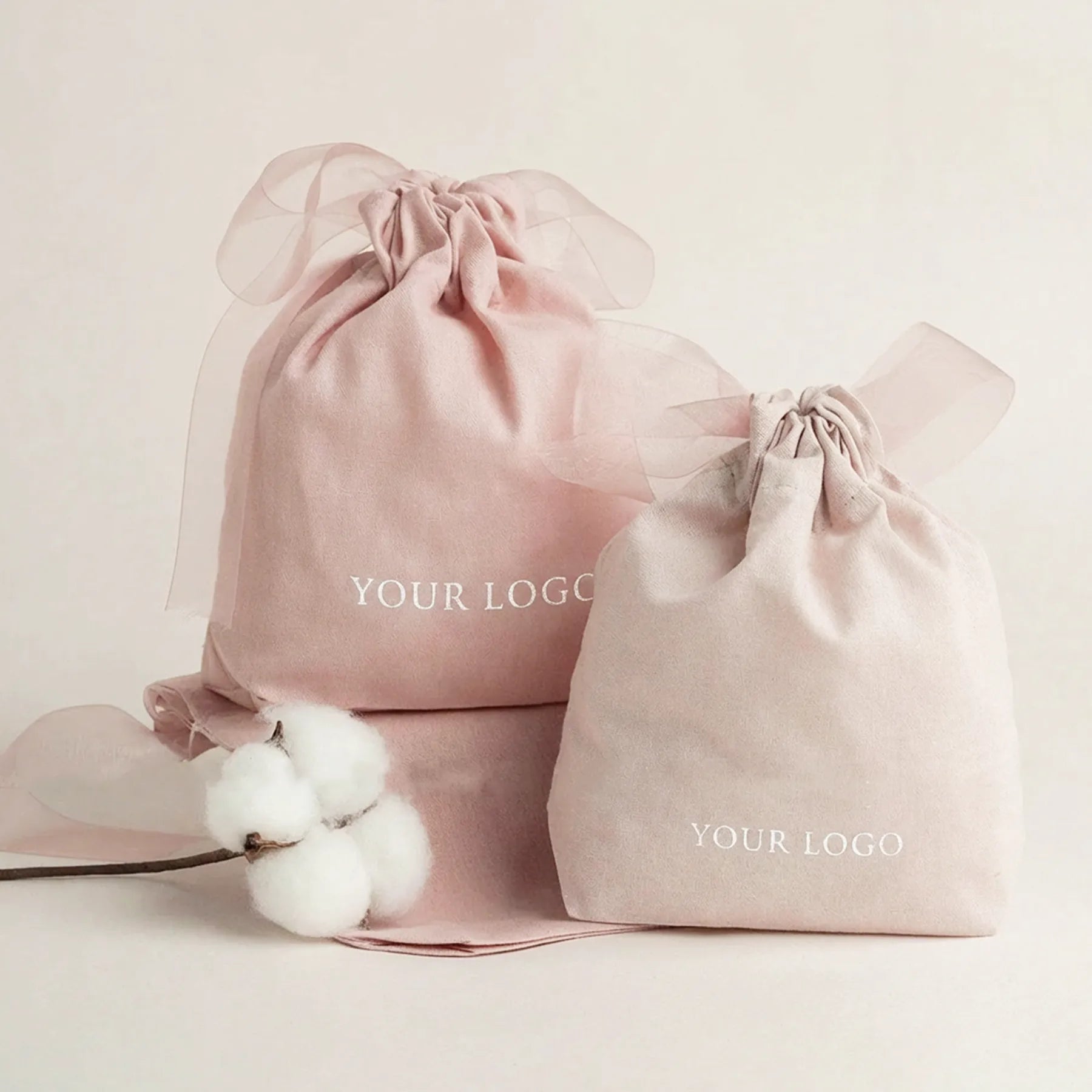 Colored Cotton Jewelry Pouch with Square Bottom
