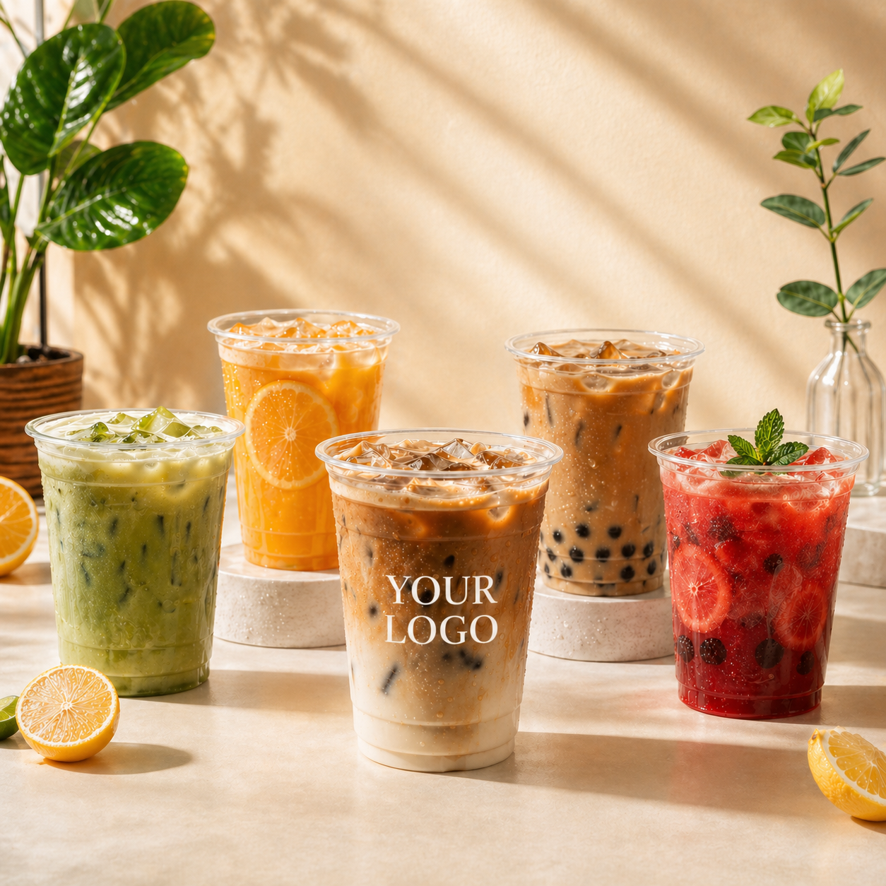 Clear Plastic Cups with Logo