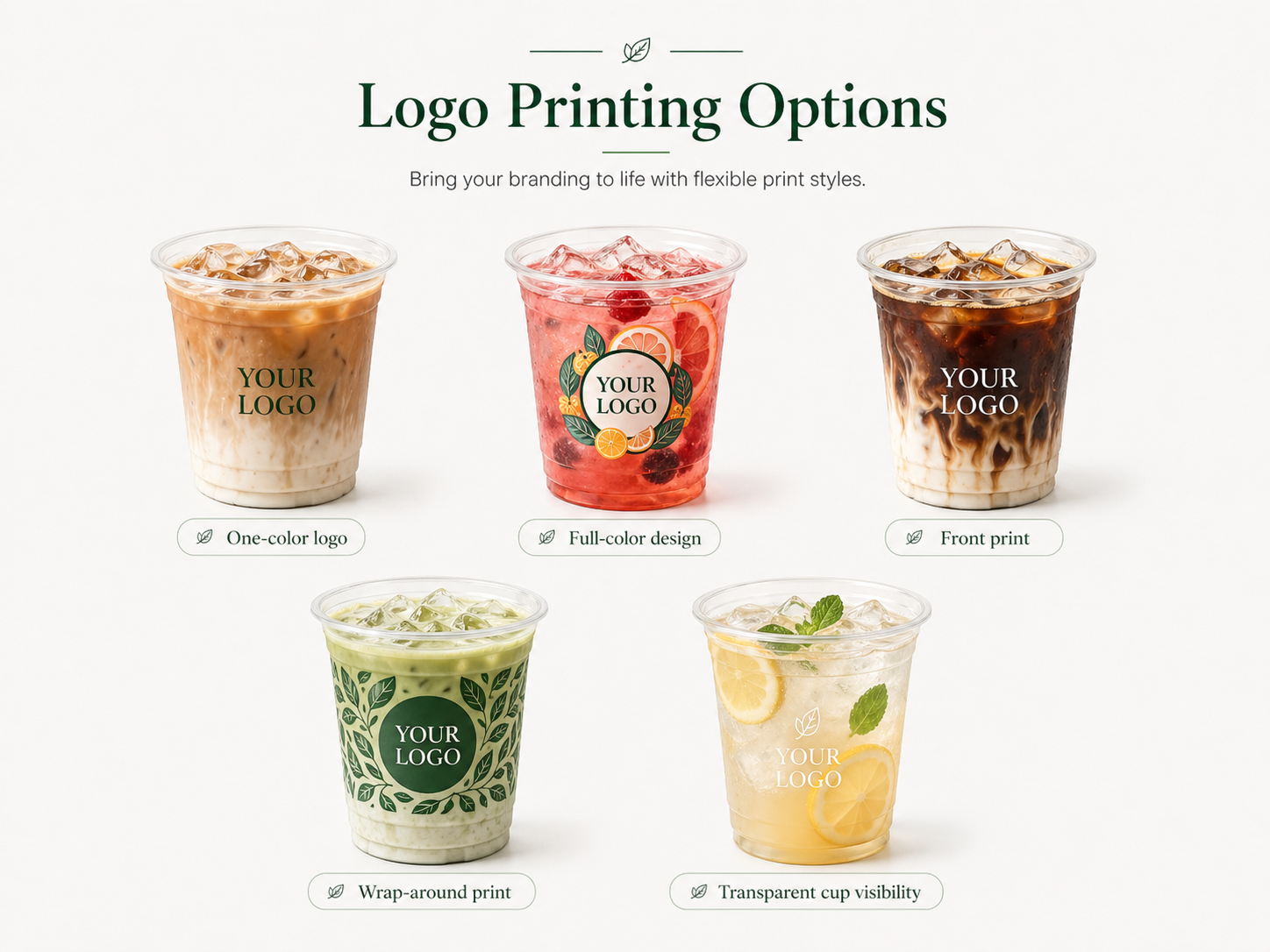 Clear Plastic Cups with Logo