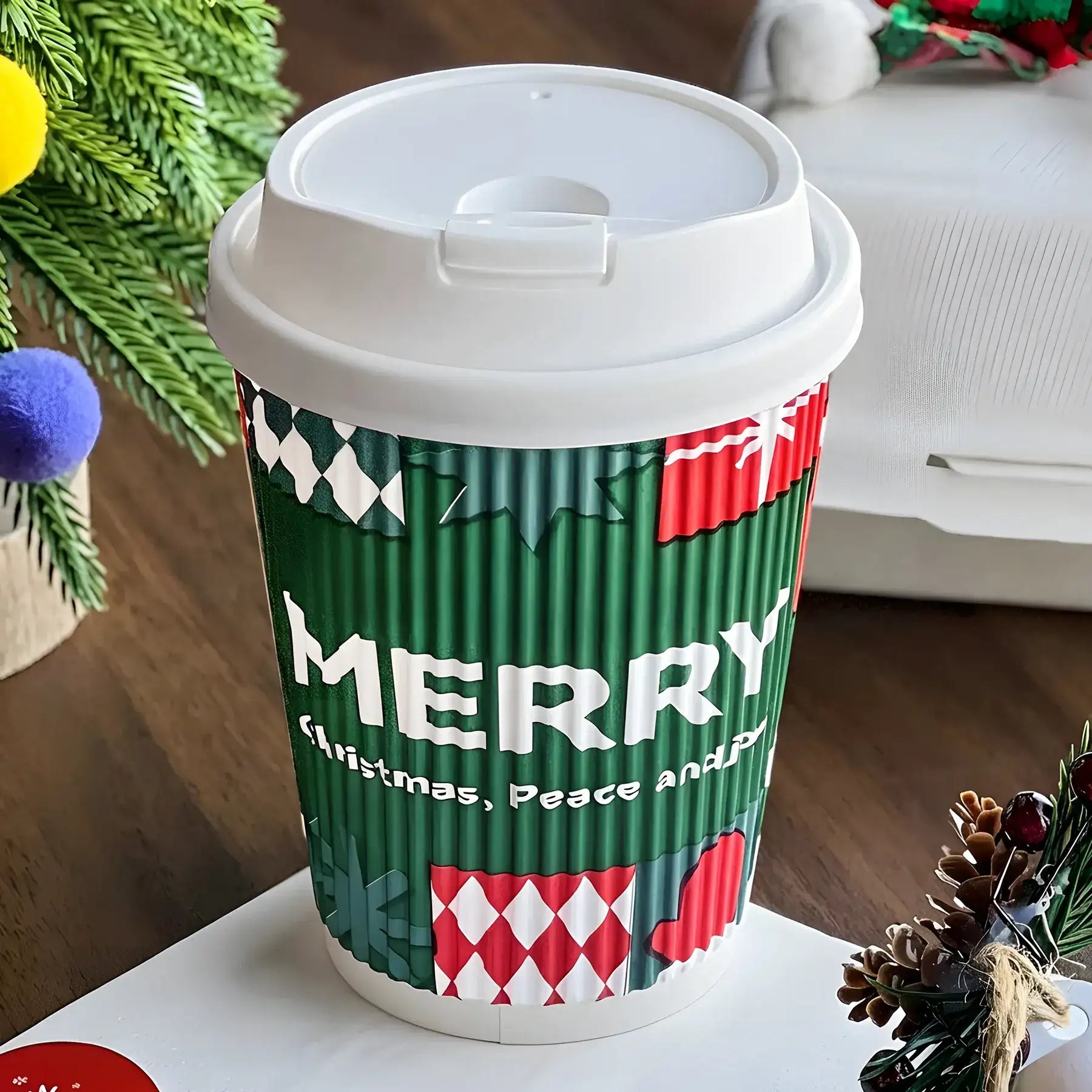 Branded Corrugated Paper Coffee Cups